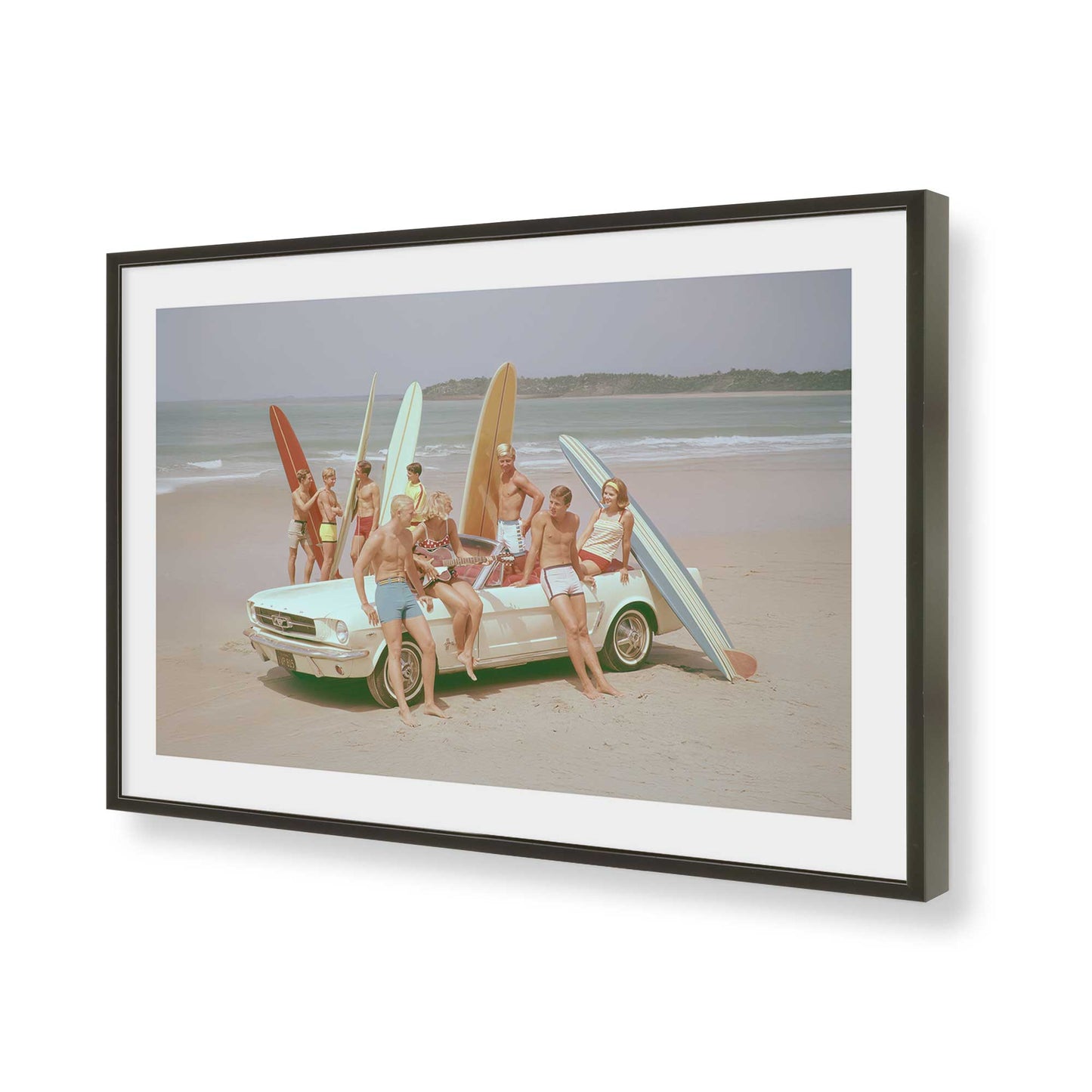 [Color:Satin Black], Picture of art in a Satin Black frame of the corner