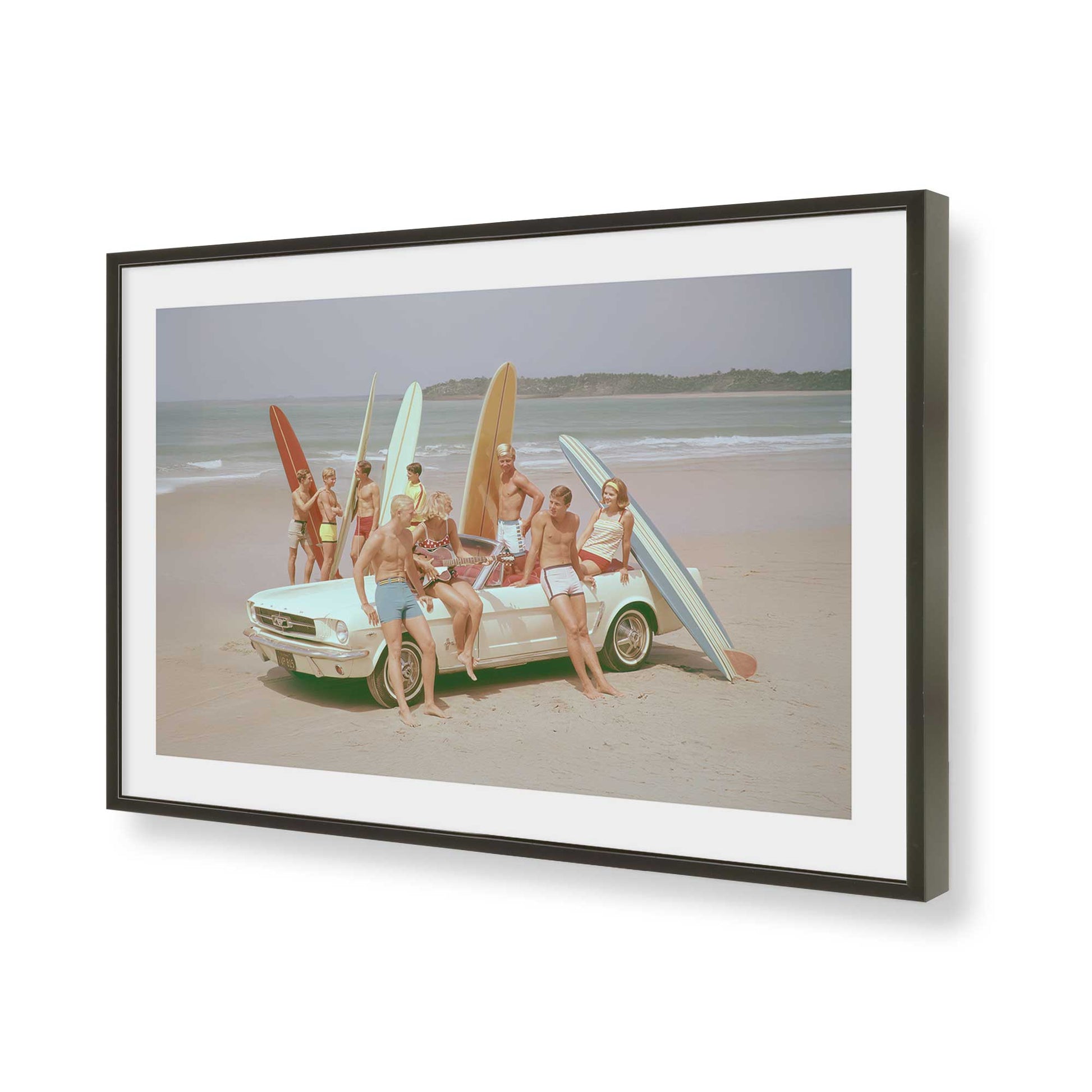 [Color:Satin Black], Picture of art in a Satin Black frame of the corner