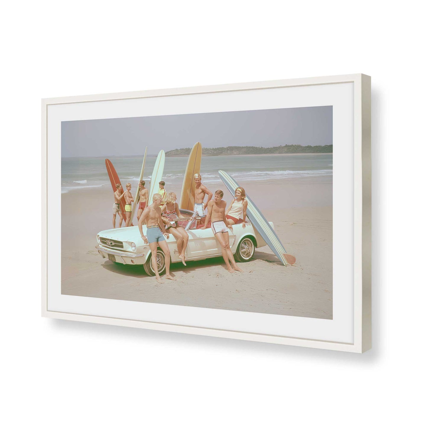 [Color:Opaque White], Picture of art in a Opaque White frame of the corner