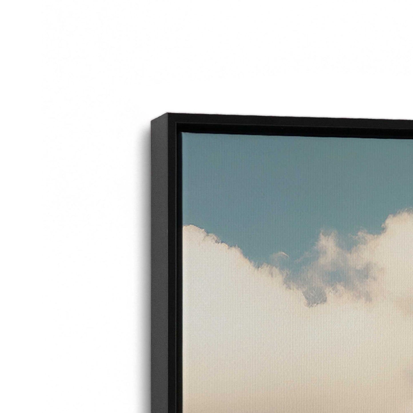 [Color:Satin Black], Picture of art in a Satin Black frame at an angle