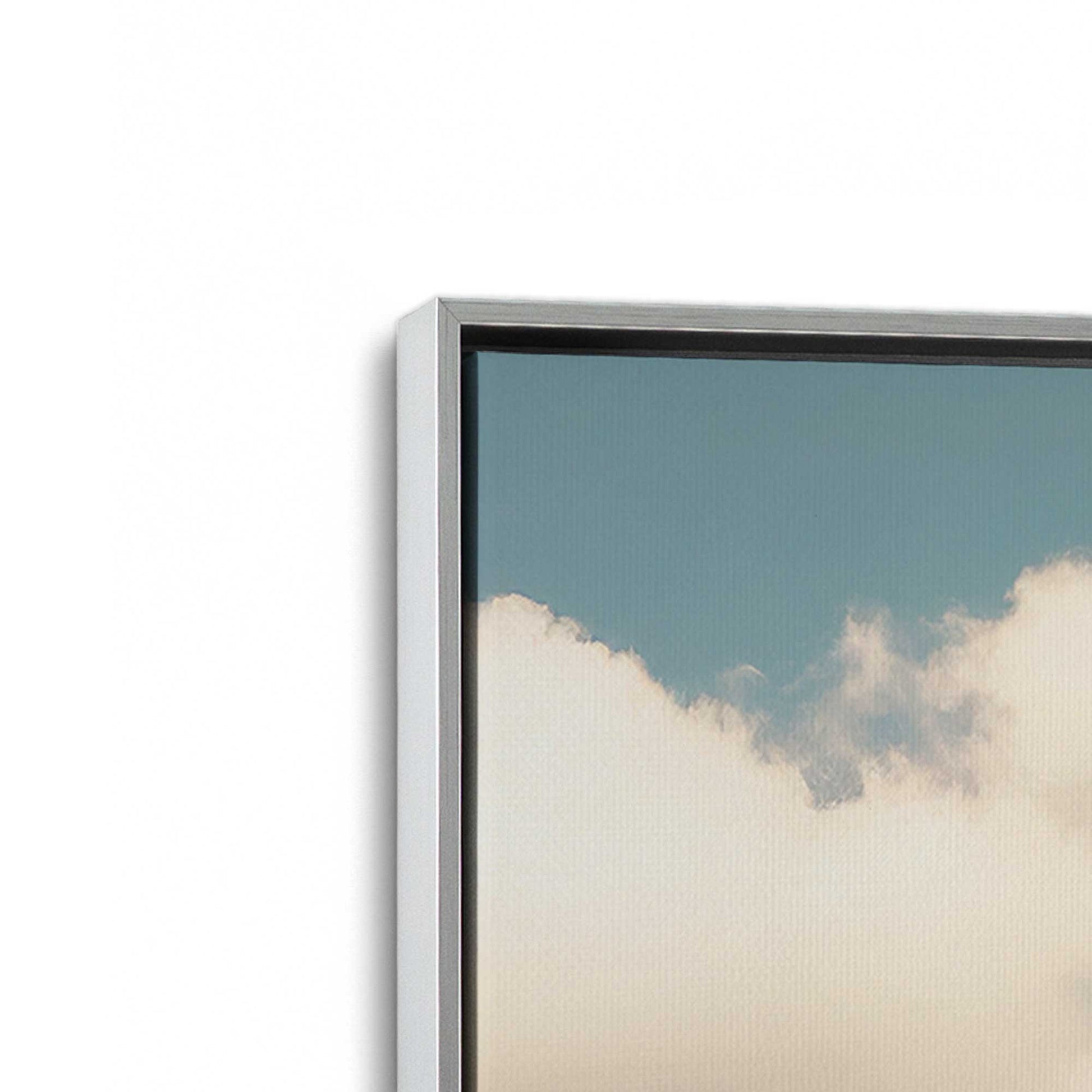 [Color:Polished Chrome], Picture of art in a Polished Chrome frame at an angle