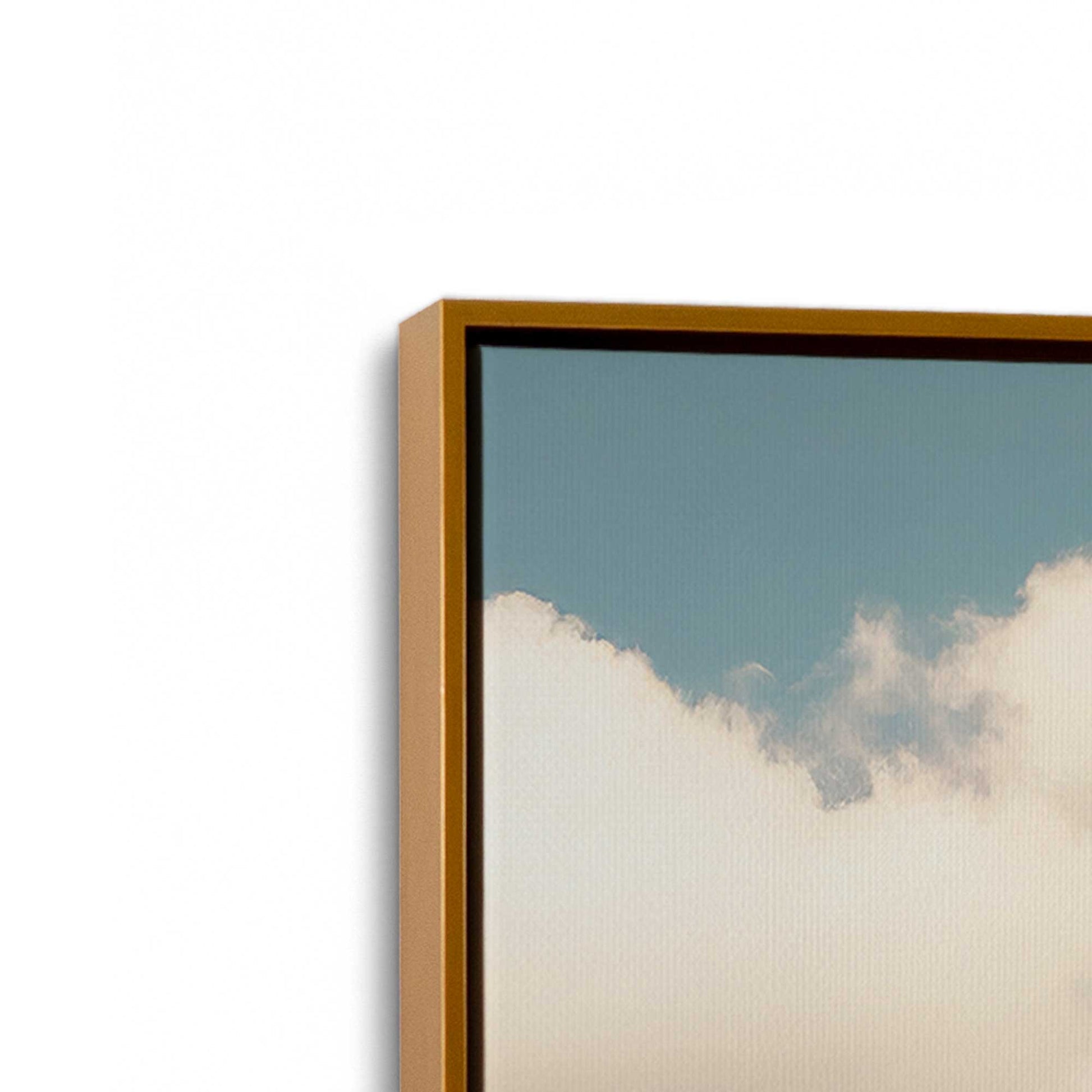 [Color:Polished Gold], Picture of art in a Polished Gold frame at an angle