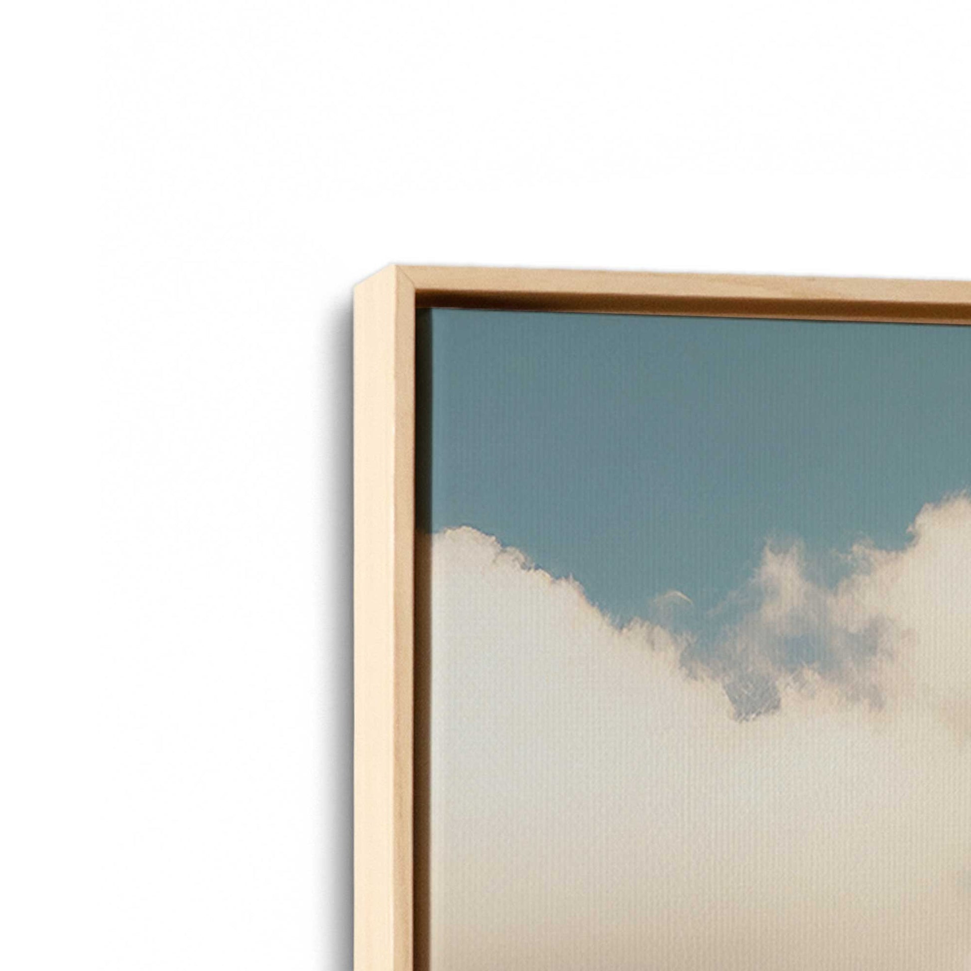[Color:American Maple], Picture of art in a American Maple frame at an angle