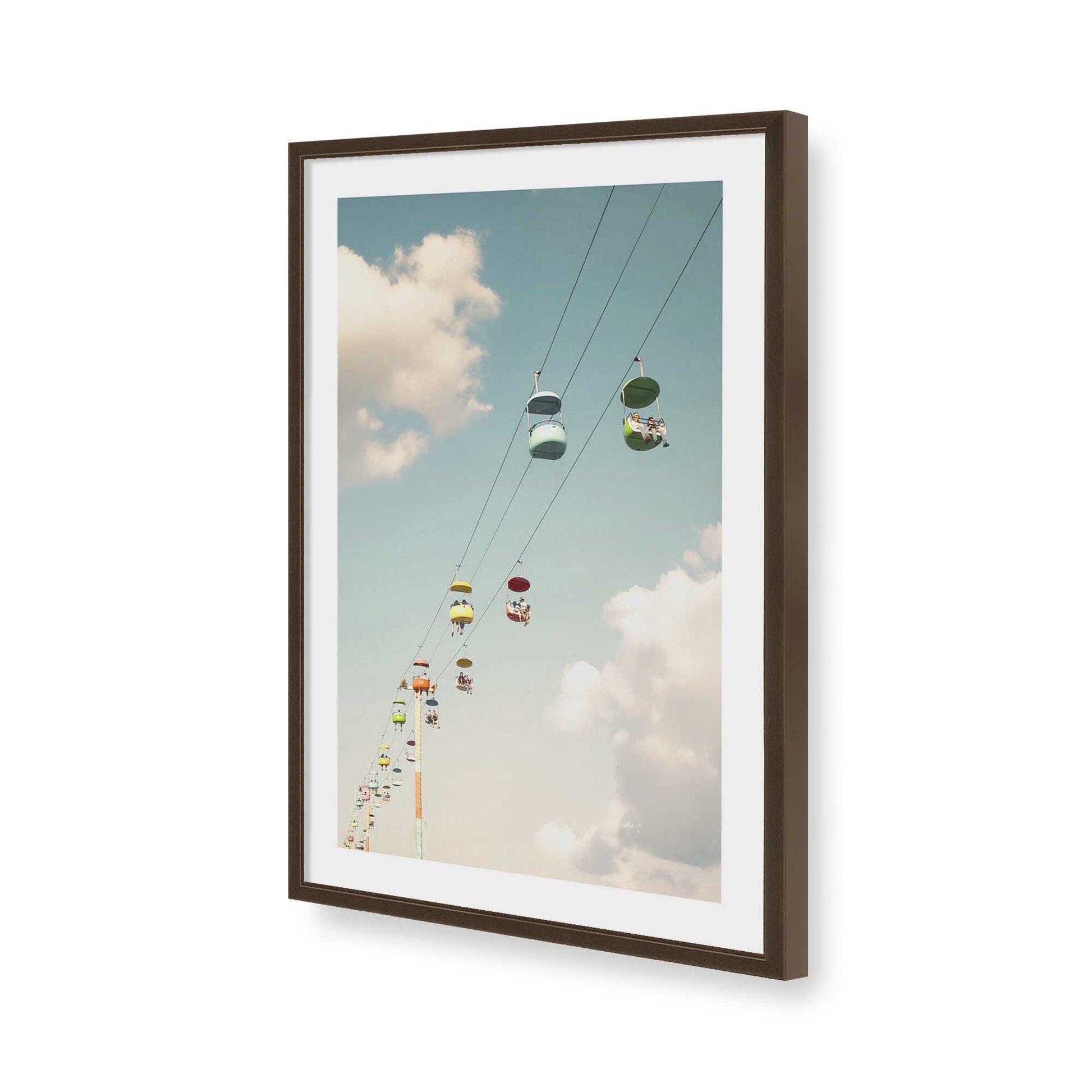 [Color:Brown], Picture of art in a Brown frame of the corner
