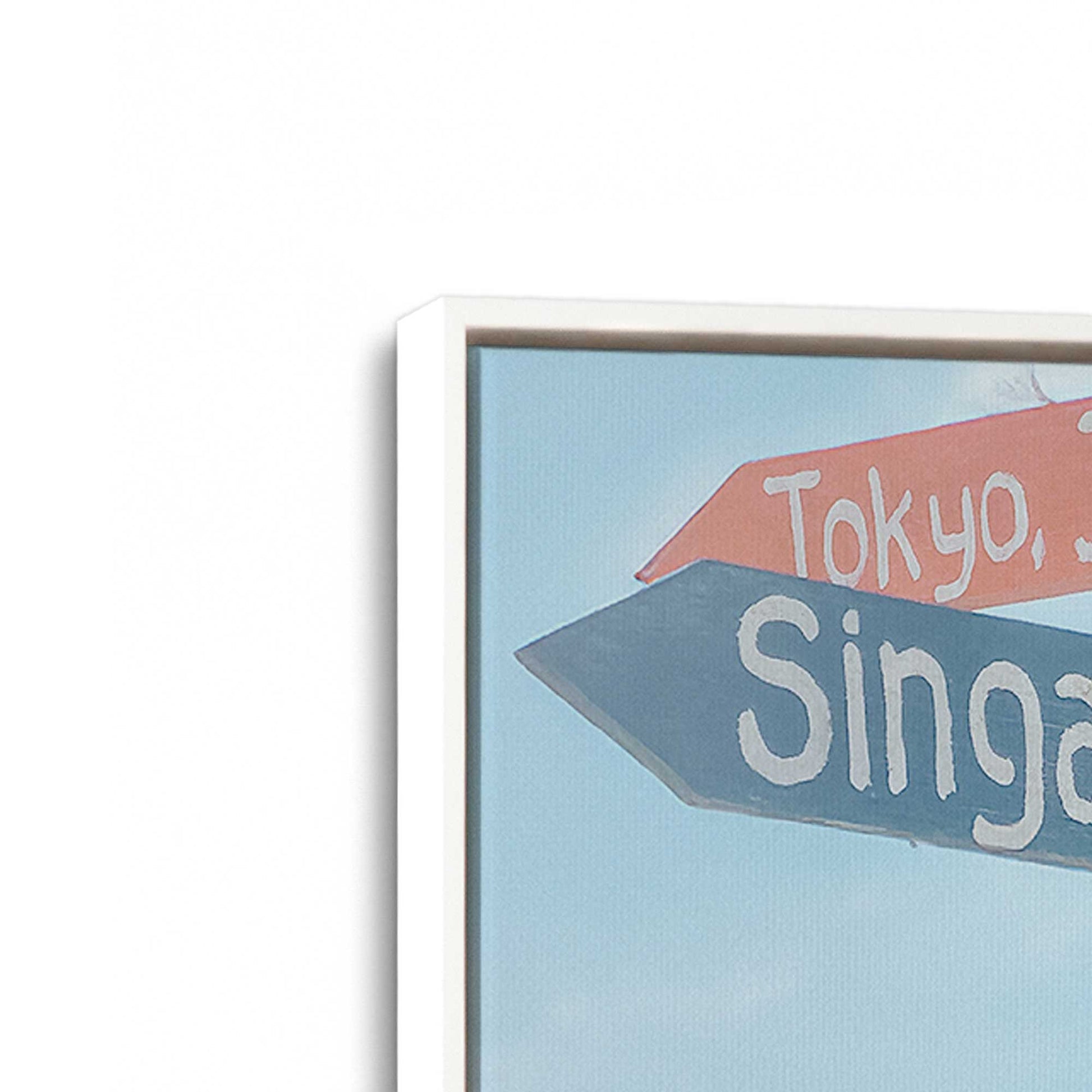 [Color:Opaque White], Picture of art in a White frame at an angle