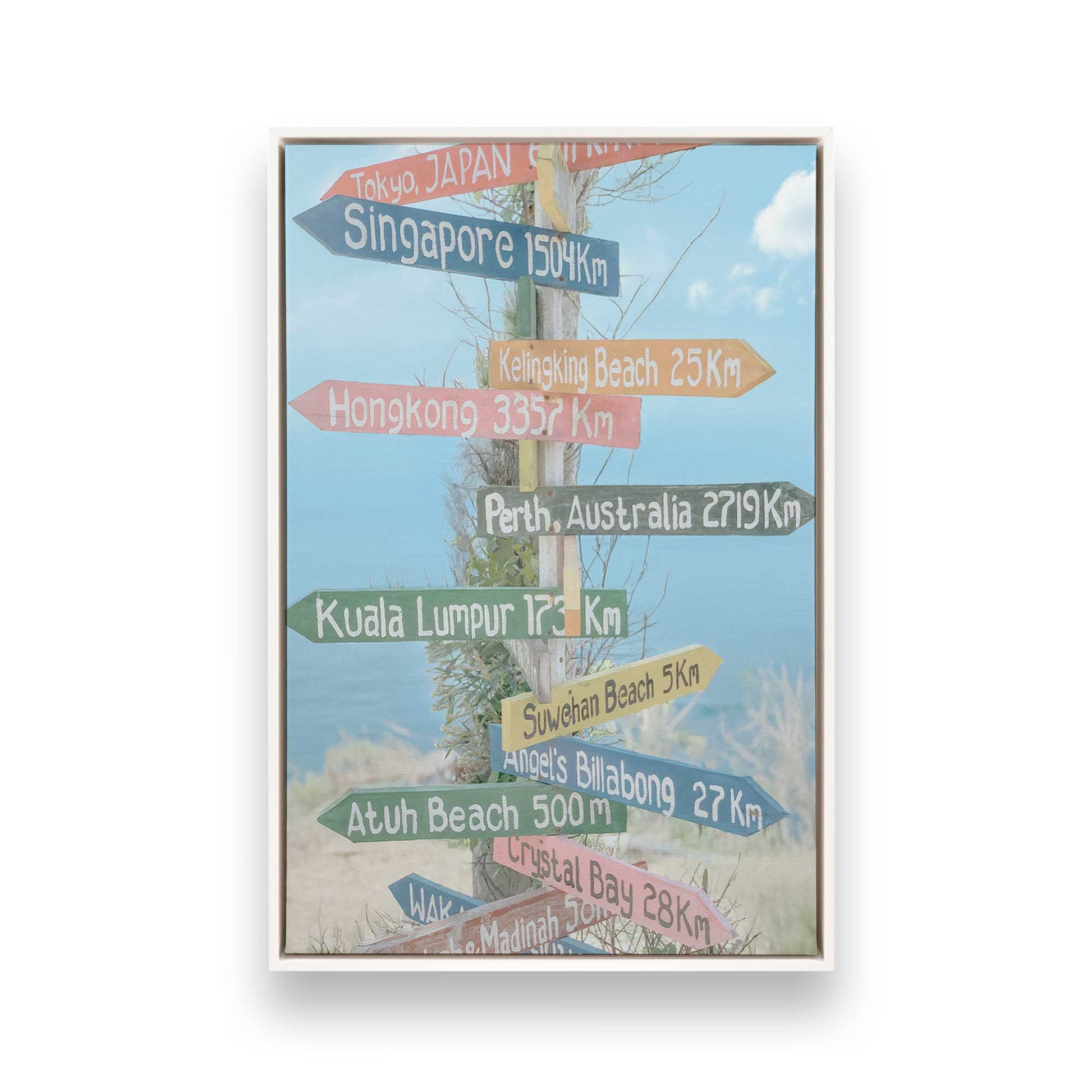 [Color:Opaque White], Picture of art in a White frame