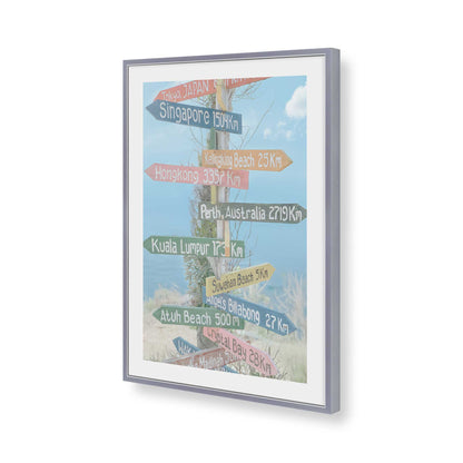 [Color:Polished Chrome], Picture of art in a Polished Chrome frame of the corner