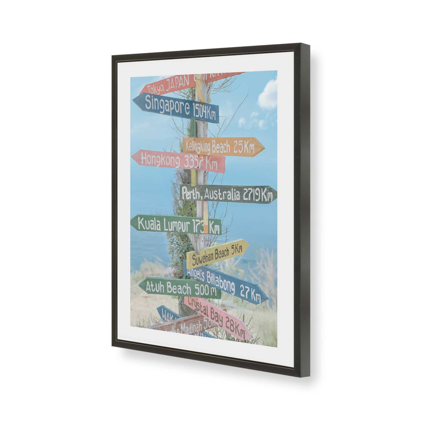 [Color:Satin Black], Picture of art in a Satin Black frame of the corner