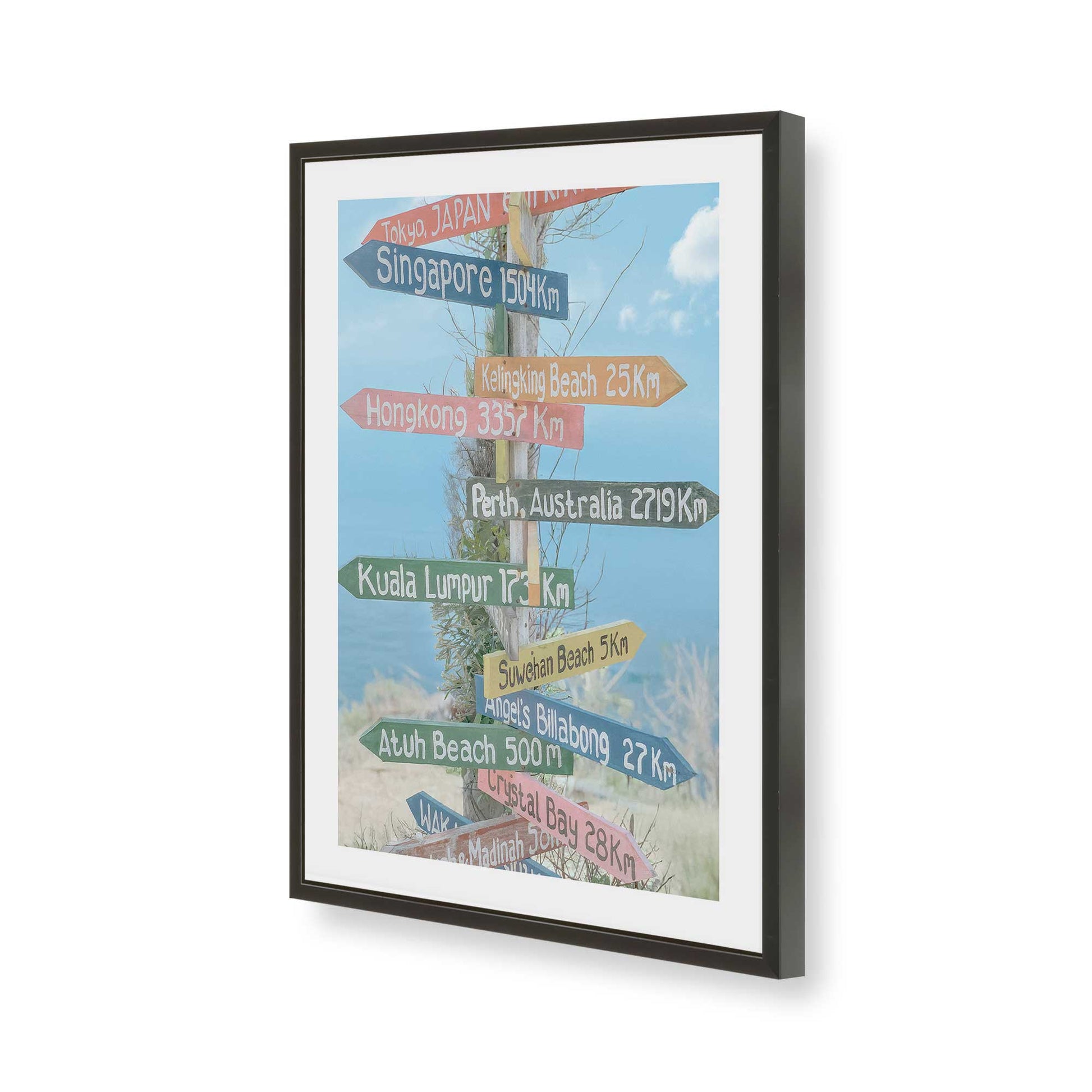 [Color:Satin Black], Picture of art in a Satin Black frame of the corner