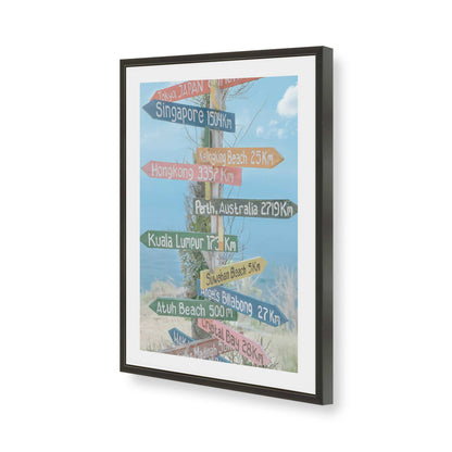 [Color:Satin Black], Picture of art in a Satin Black frame of the corner