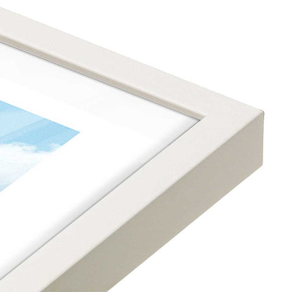 [Color:Opaque White], Picture of art in a Opaque White frame at an angle