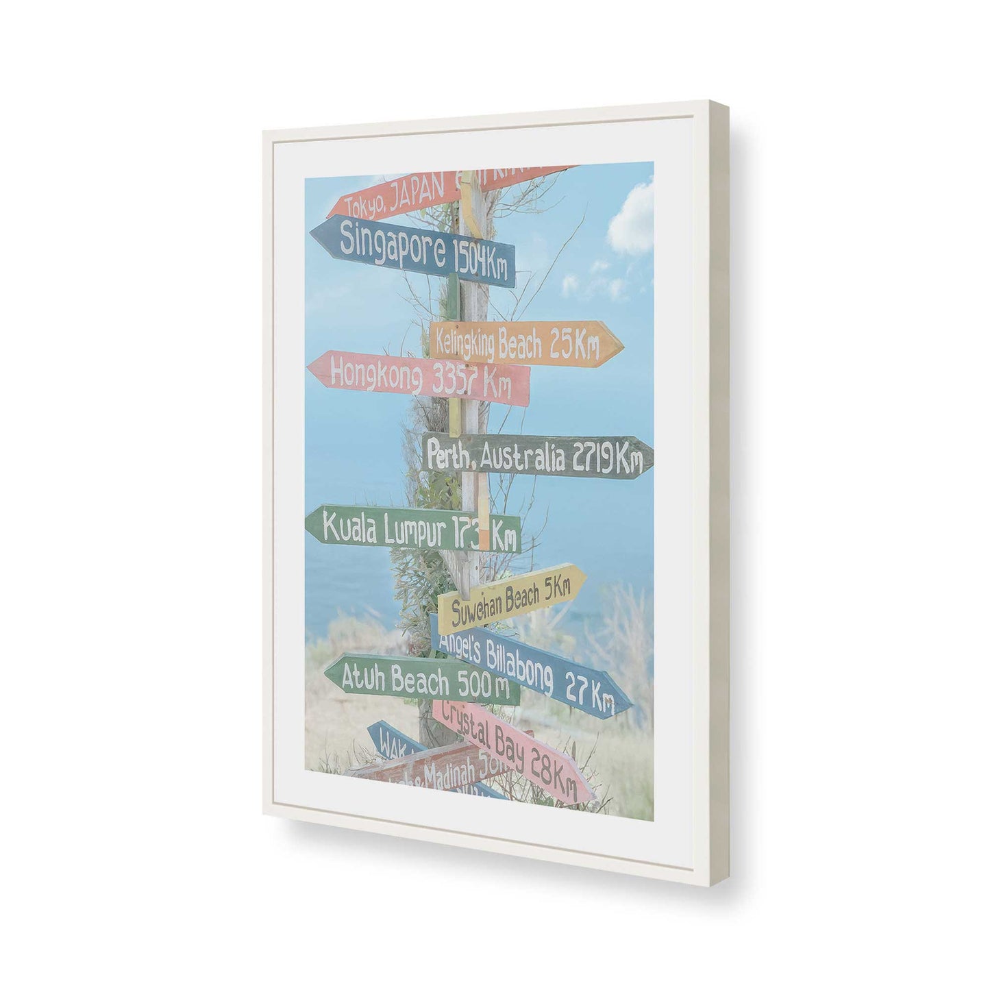 [Color:Opaque White], Picture of art in a Opaque White frame of the corner