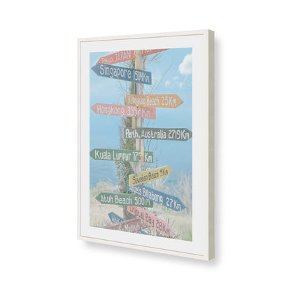 [Color:Opaque White], Picture of art in a Opaque White frame of the corner