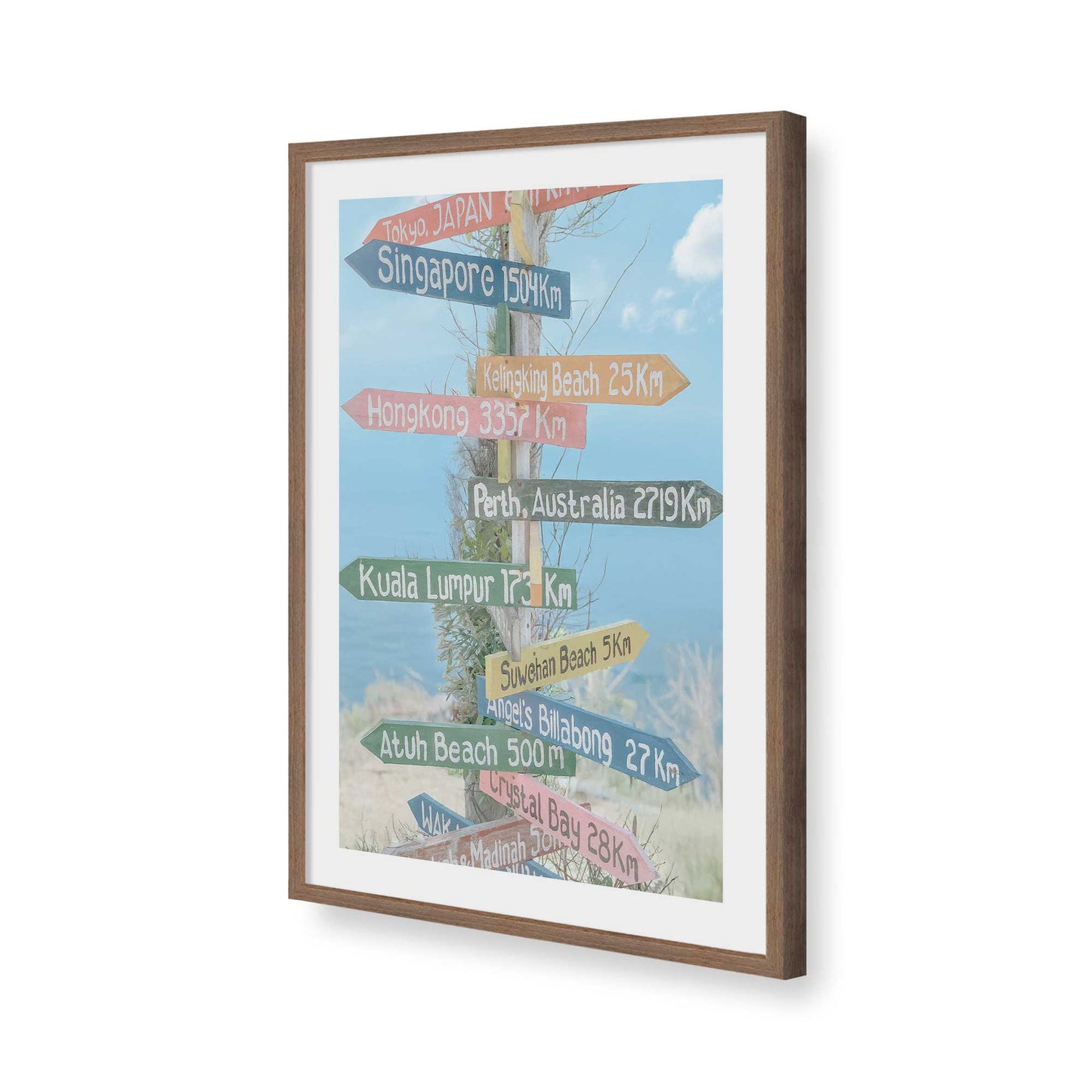 [Color:Walnut], Picture of art in a Walnut frame of the corner