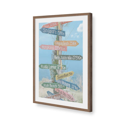 [Color:Walnut], Picture of art in a Walnut frame of the corner