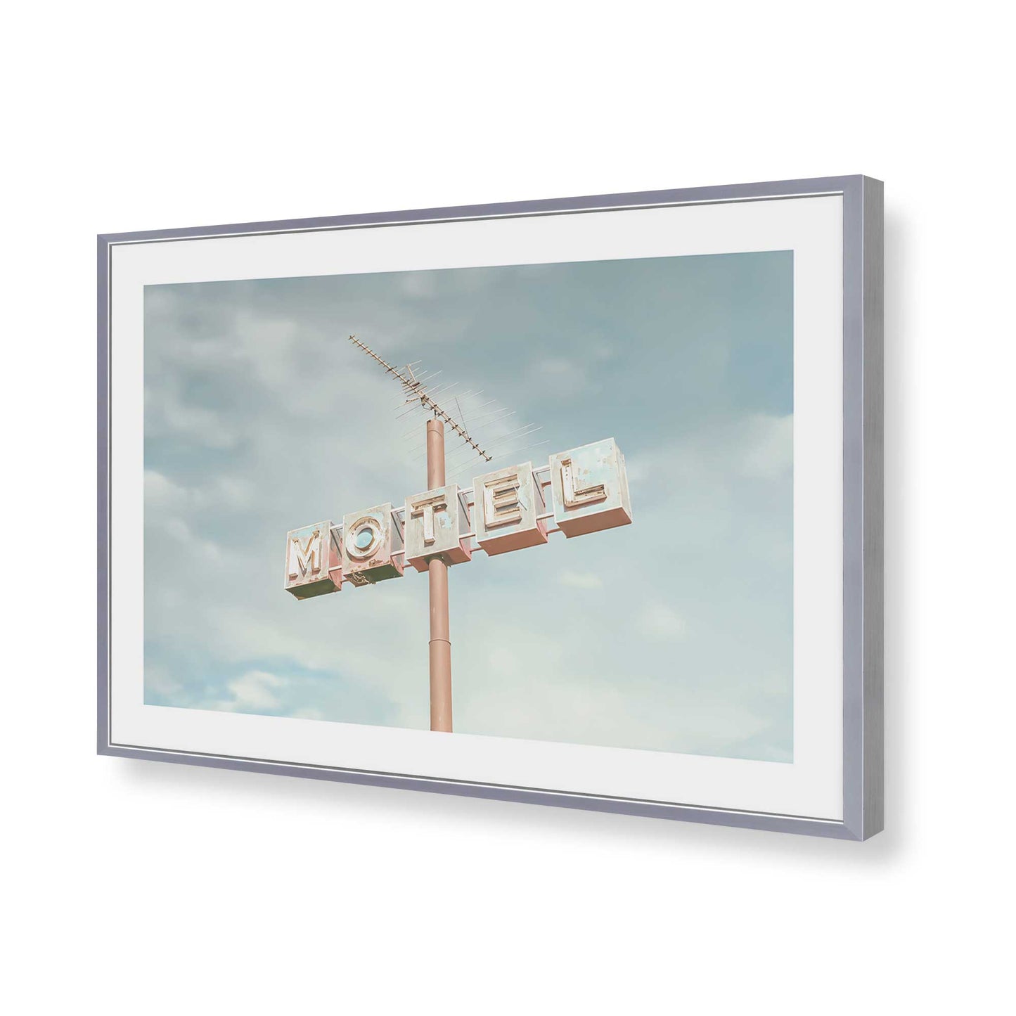 [Color:Polished Chrome], Picture of art in a Polished Chrome frame of the corner