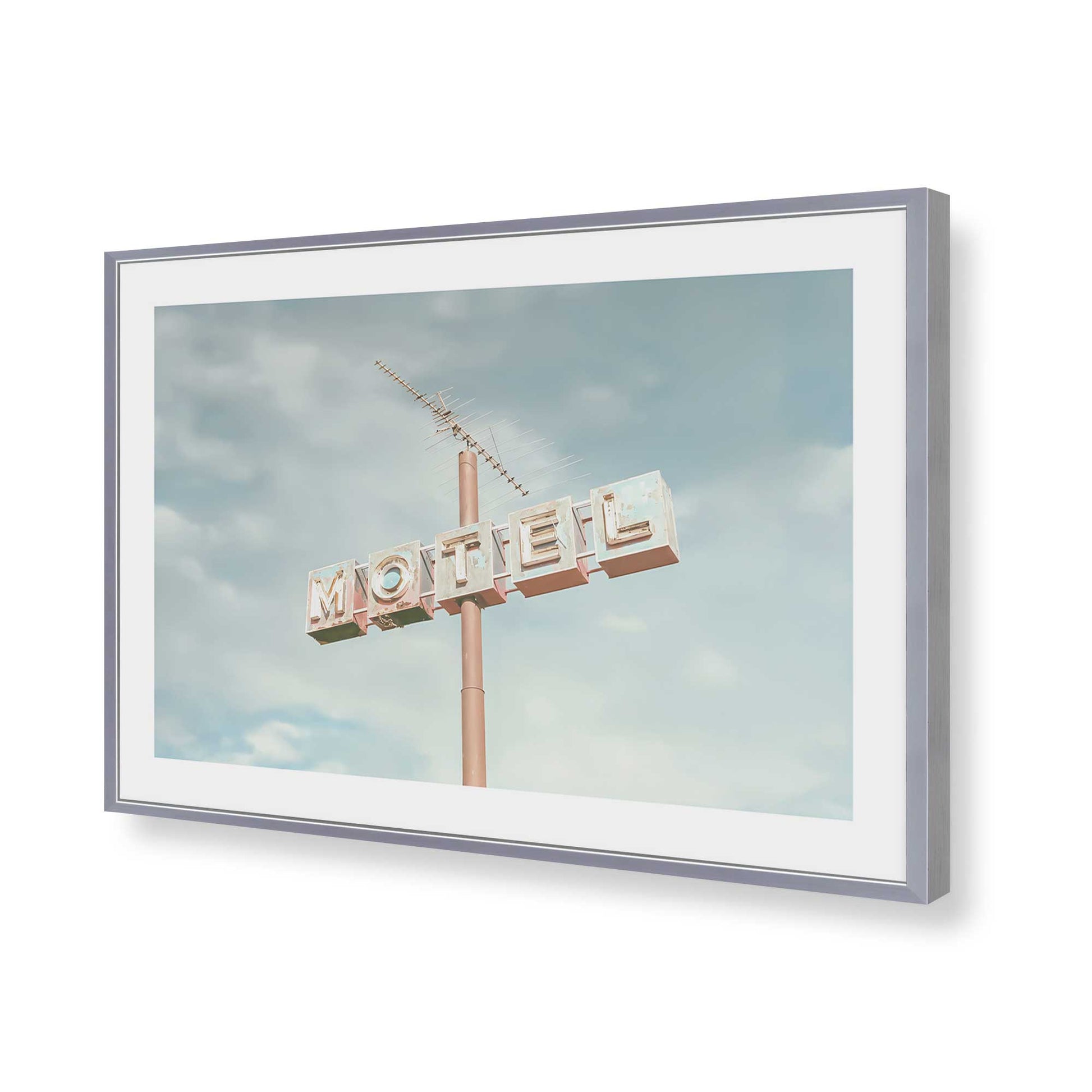 [Color:Polished Chrome], Picture of art in a Polished Chrome frame of the corner