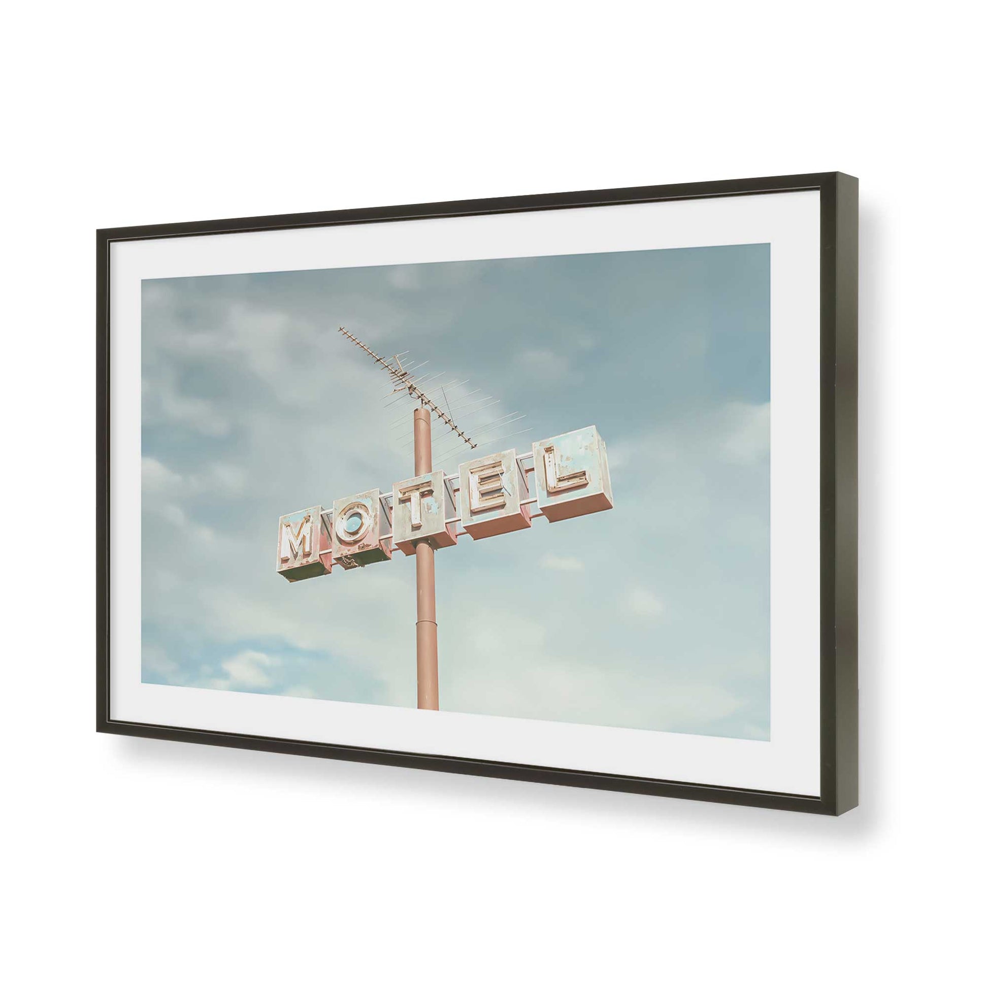 [Color:Satin Black], Picture of art in a Satin Black frame of the corner