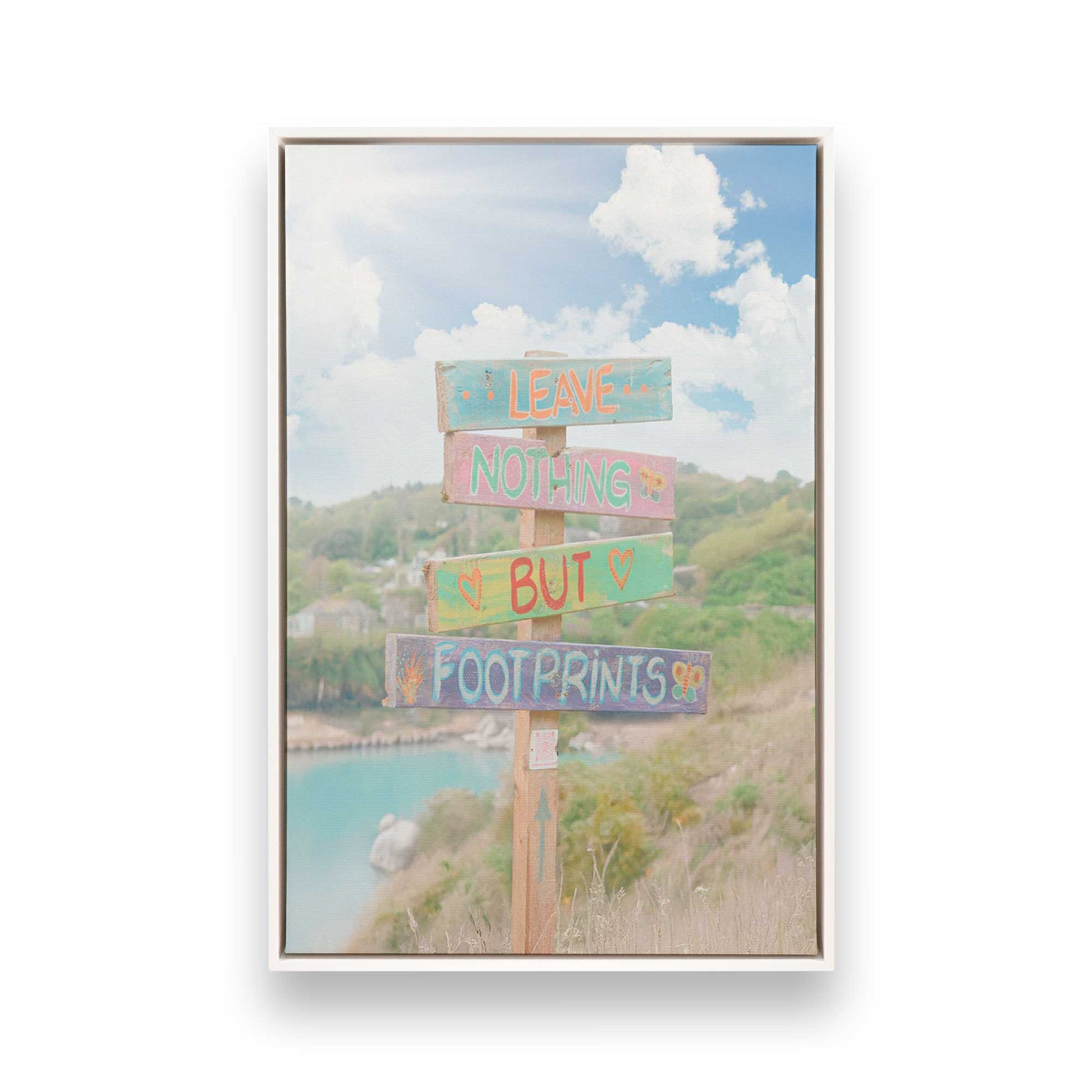 [Color:Opaque White], Picture of art in a White frame