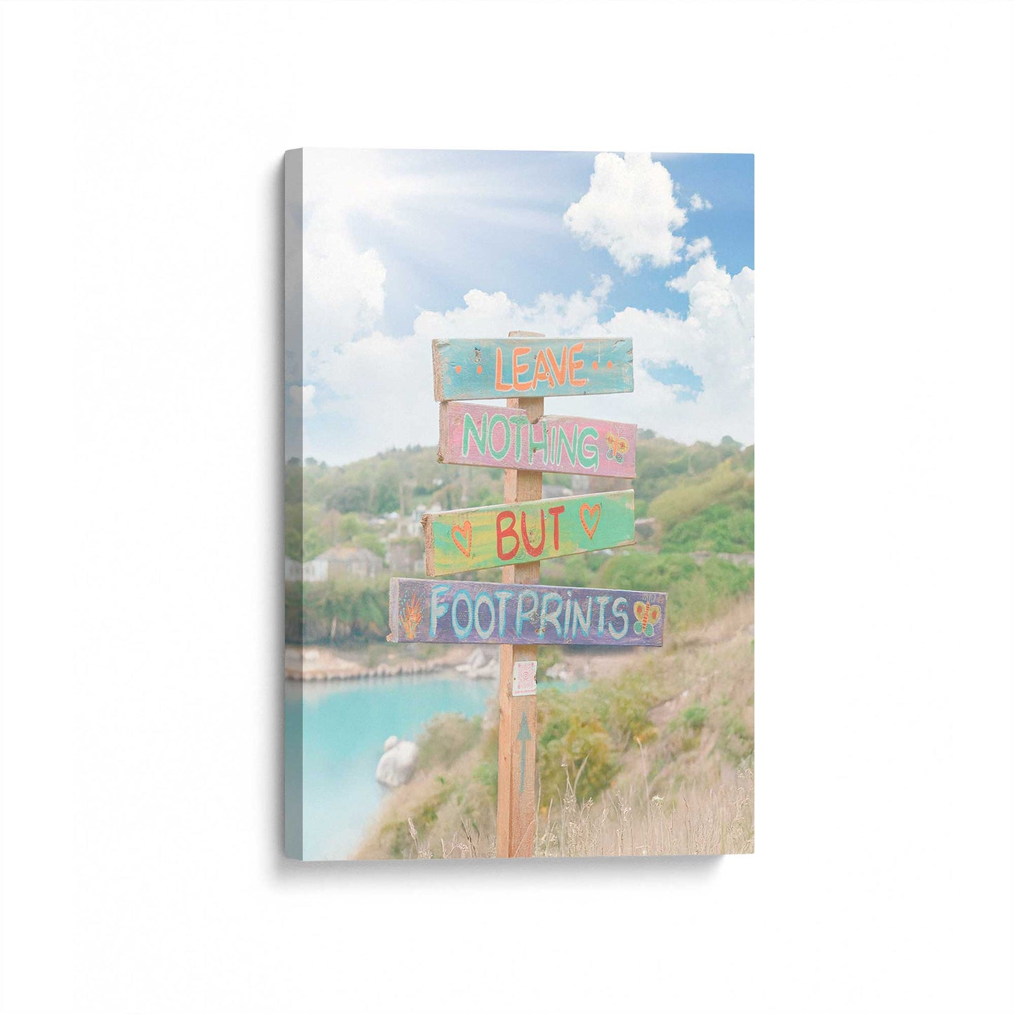 [Color:Stretched Canvas], Picture of art at an angle