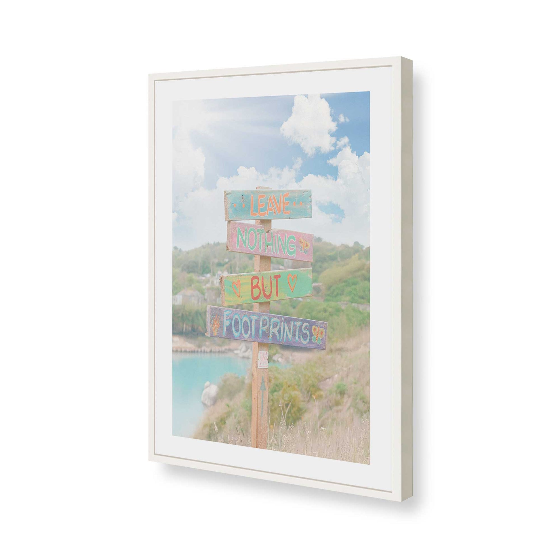[Color:Opaque White], Picture of art in a Opaque White frame of the corner