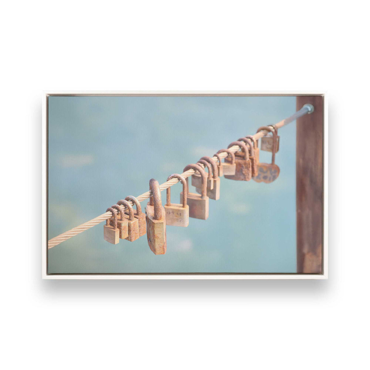 [Color:Opaque White], Picture of art in a White frame