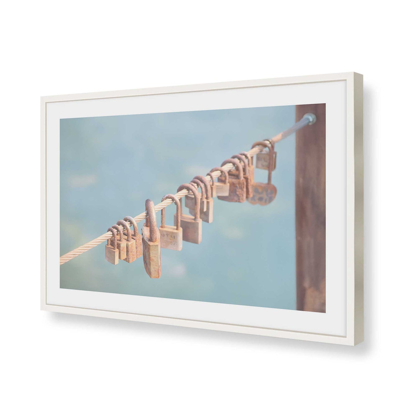 [Color:Opaque White], Picture of art in a Opaque White frame of the corner