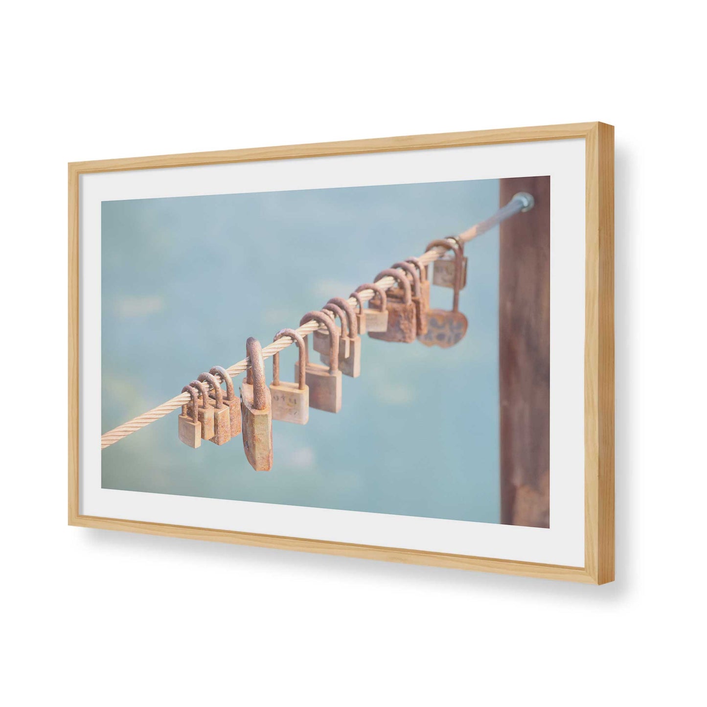 [Color:American Maple], Picture of art in a American Maple frame of the corner