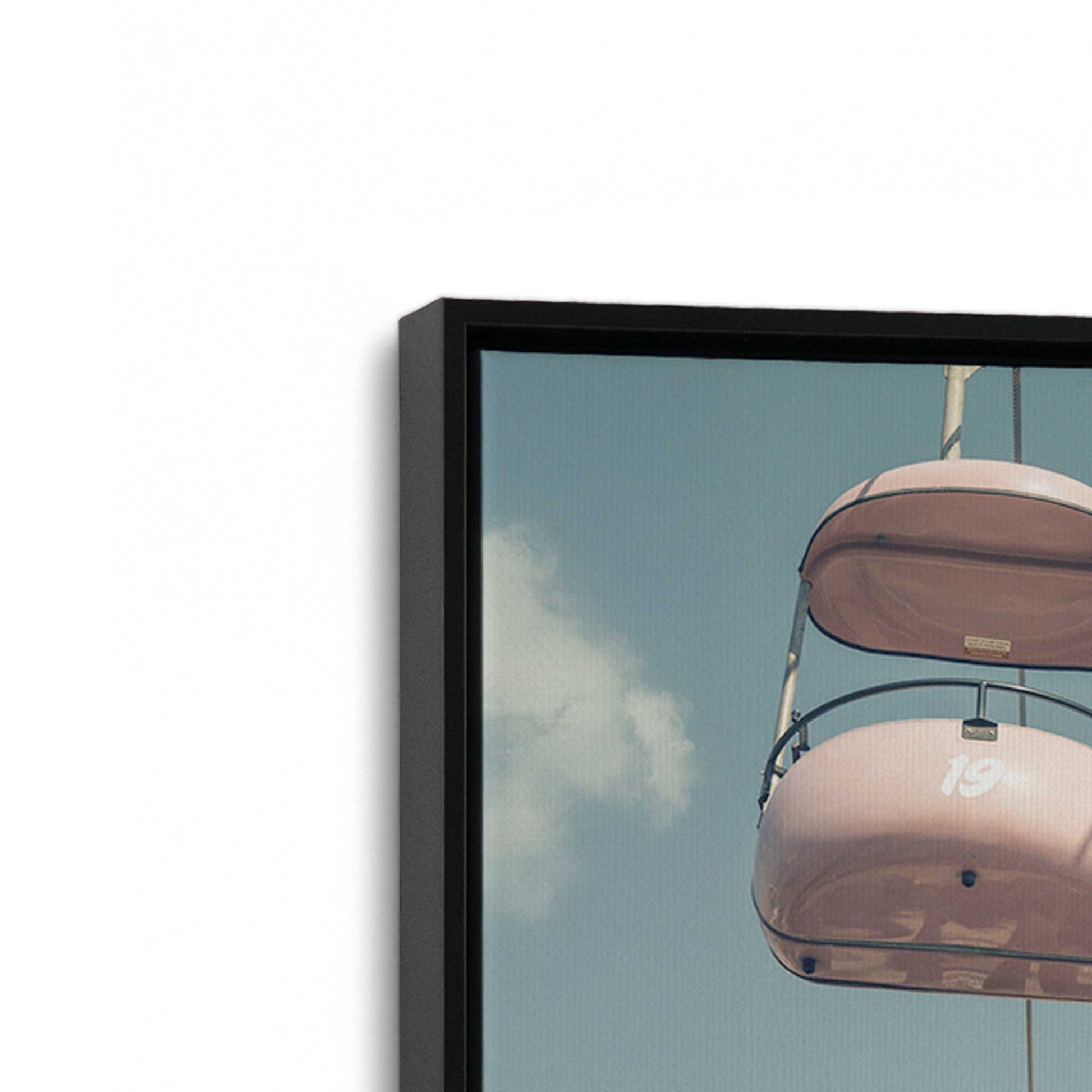 [Color:Satin Black], Picture of art in a Satin Black frame at an angle