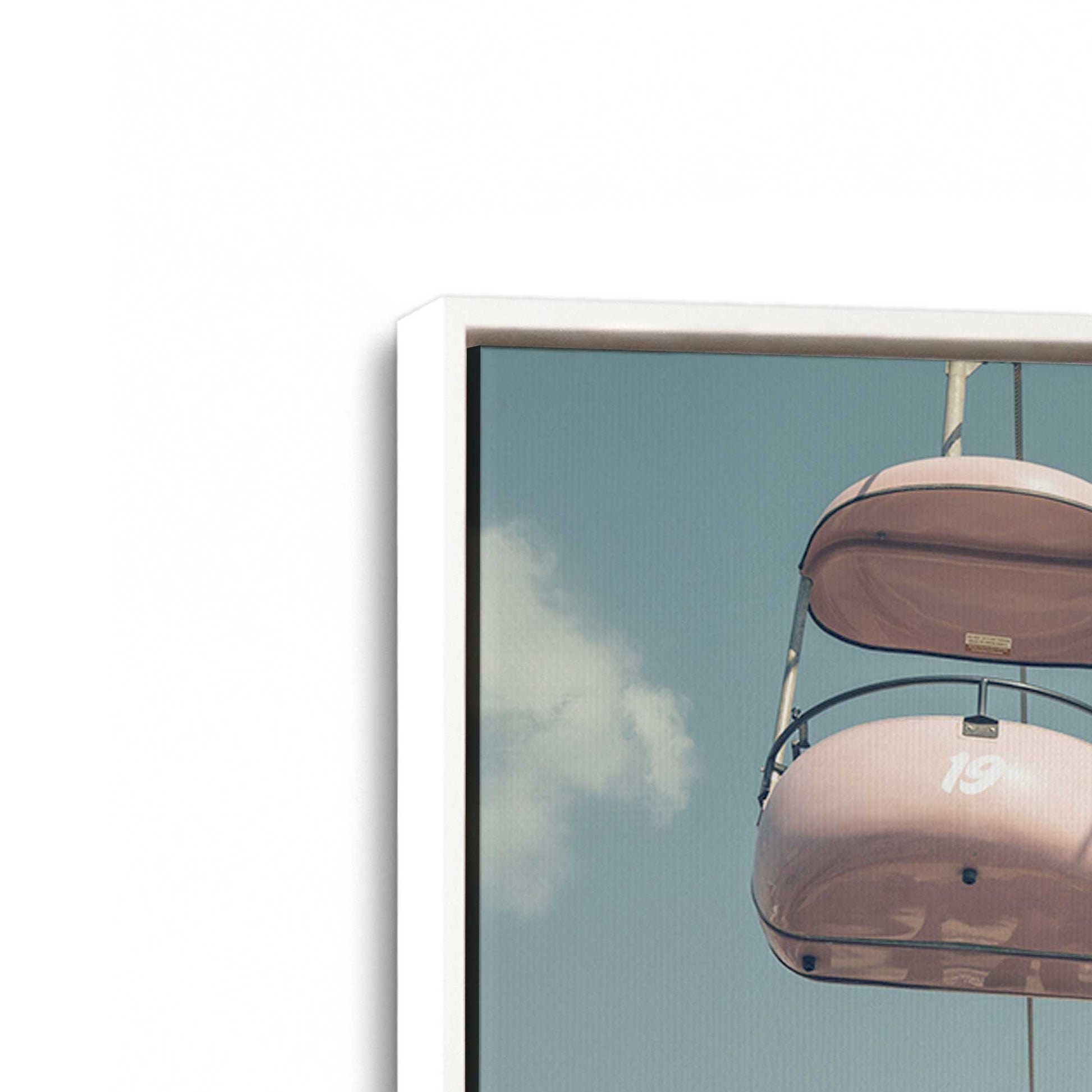 [Color:Opaque White], Picture of art in a White frame at an angle
