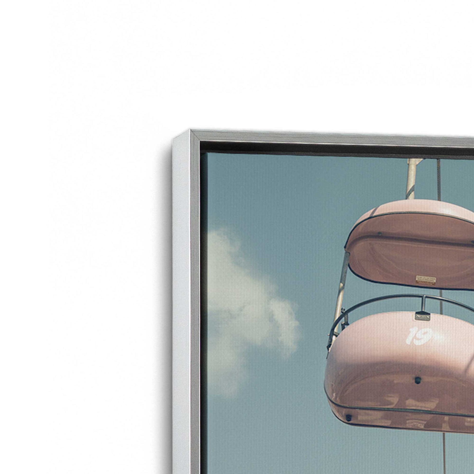 [Color:Polished Chrome], Picture of art in a Polished Chrome frame at an angle