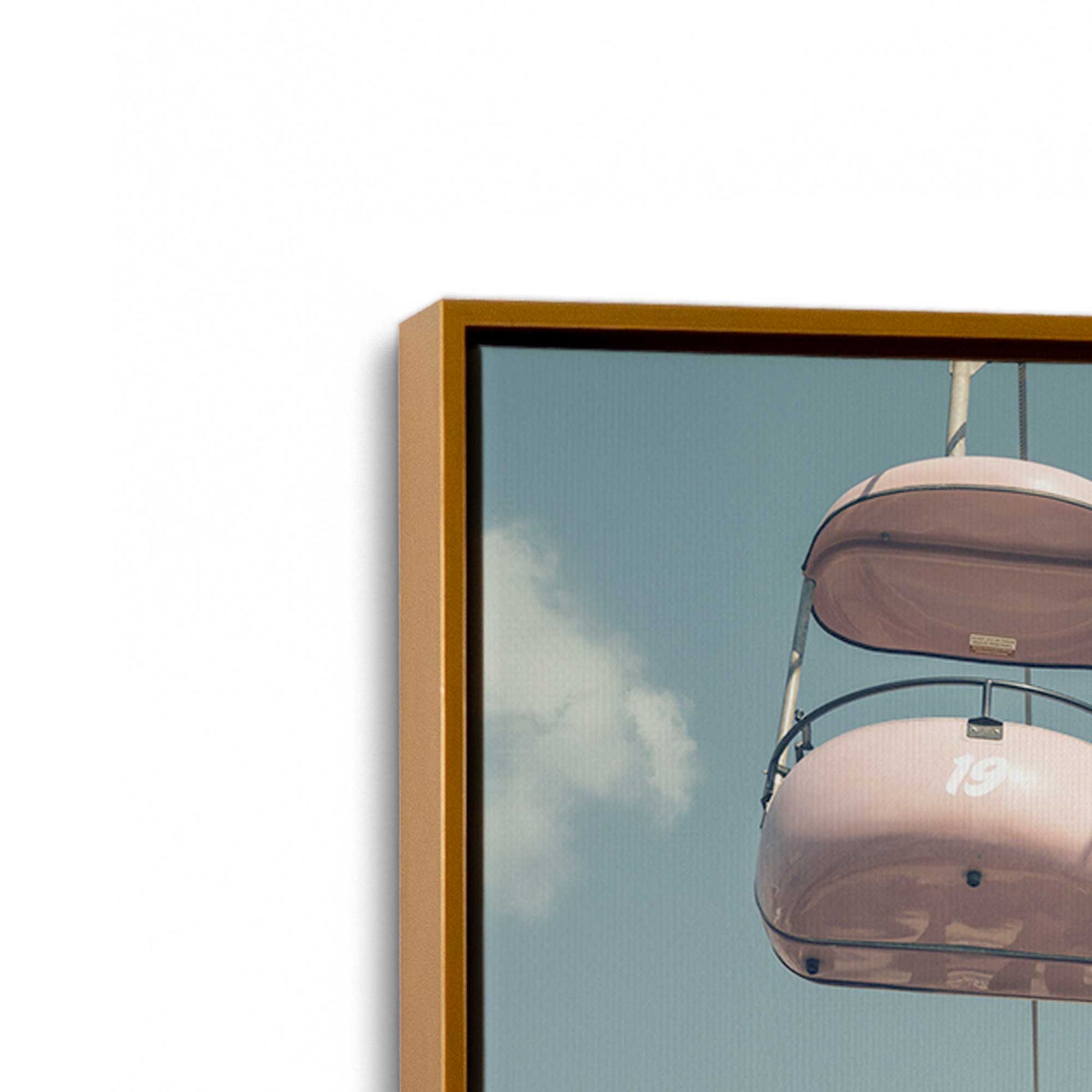 [Color:Polished Gold], Picture of art in a Polished Gold frame at an angle