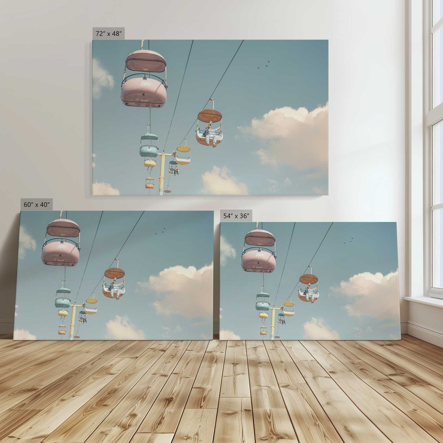 [Color:Stretched Canvas], Image showing the size comparisons
