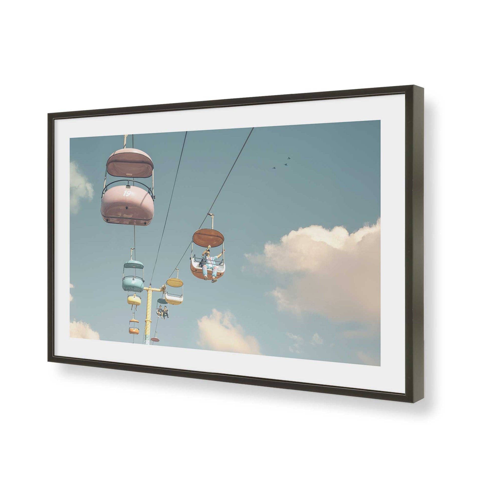 [Color:Satin Black], Picture of art in a Satin Black frame of the corner