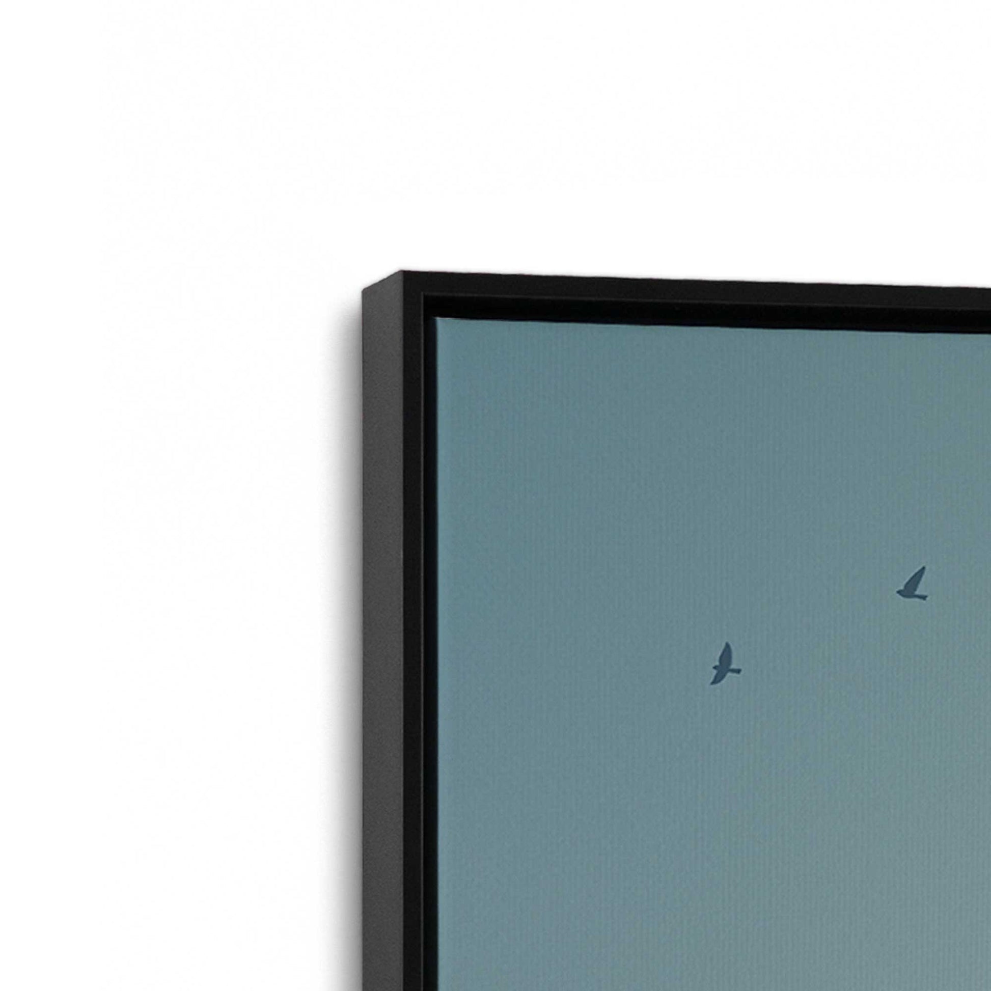[Color:Satin Black], Picture of art in a Satin Black frame at an angle