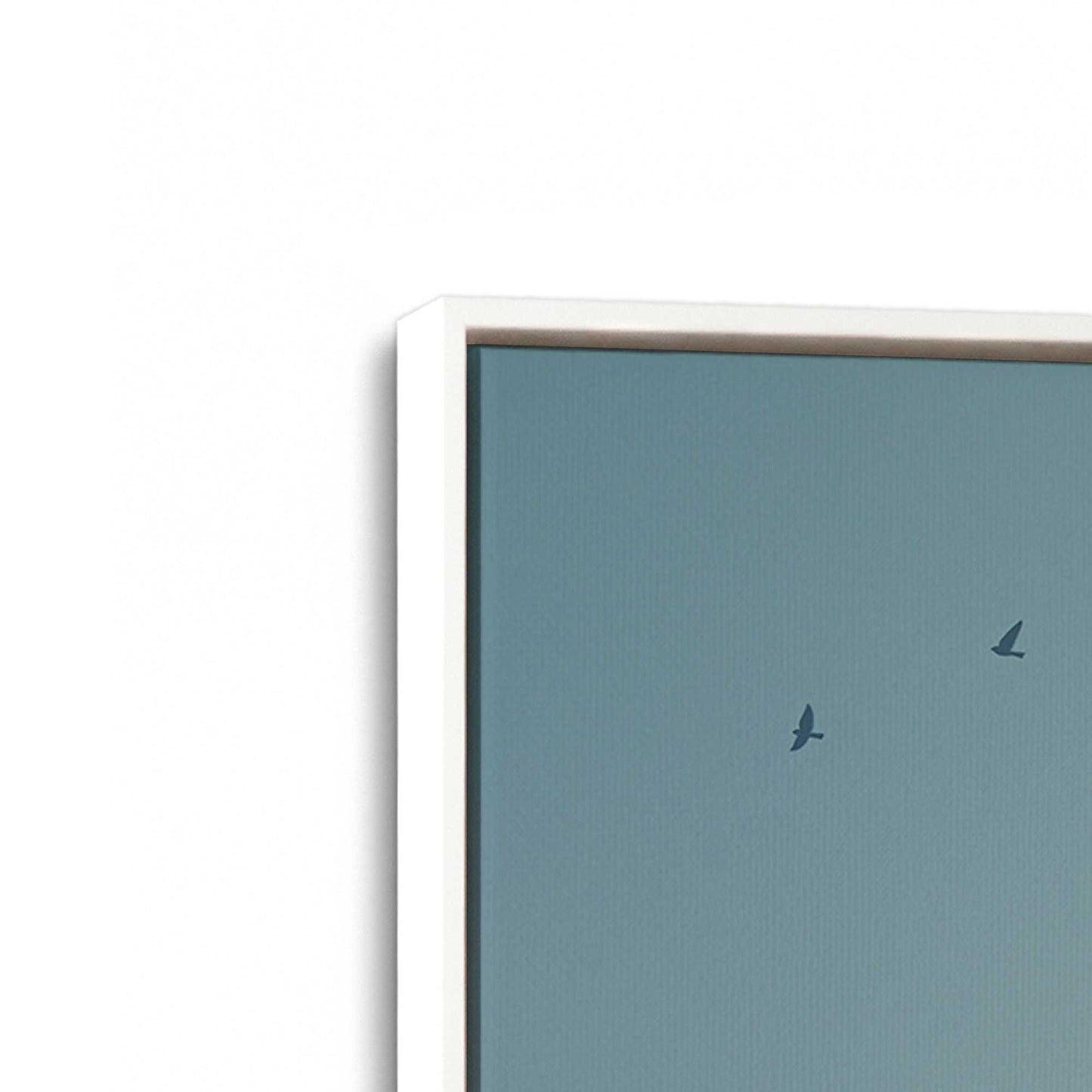 [Color:Opaque White], Picture of art in a White frame at an angle