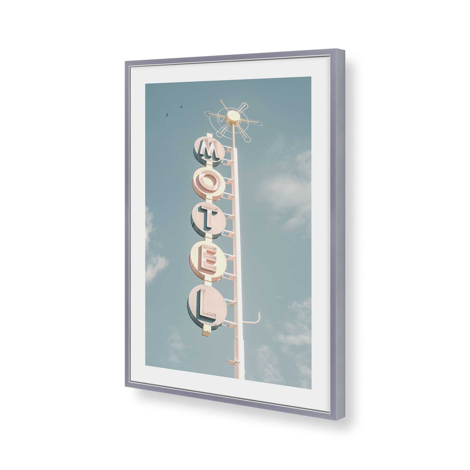 [Color:Polished Chrome], Picture of art in a Polished Chrome frame of the corner