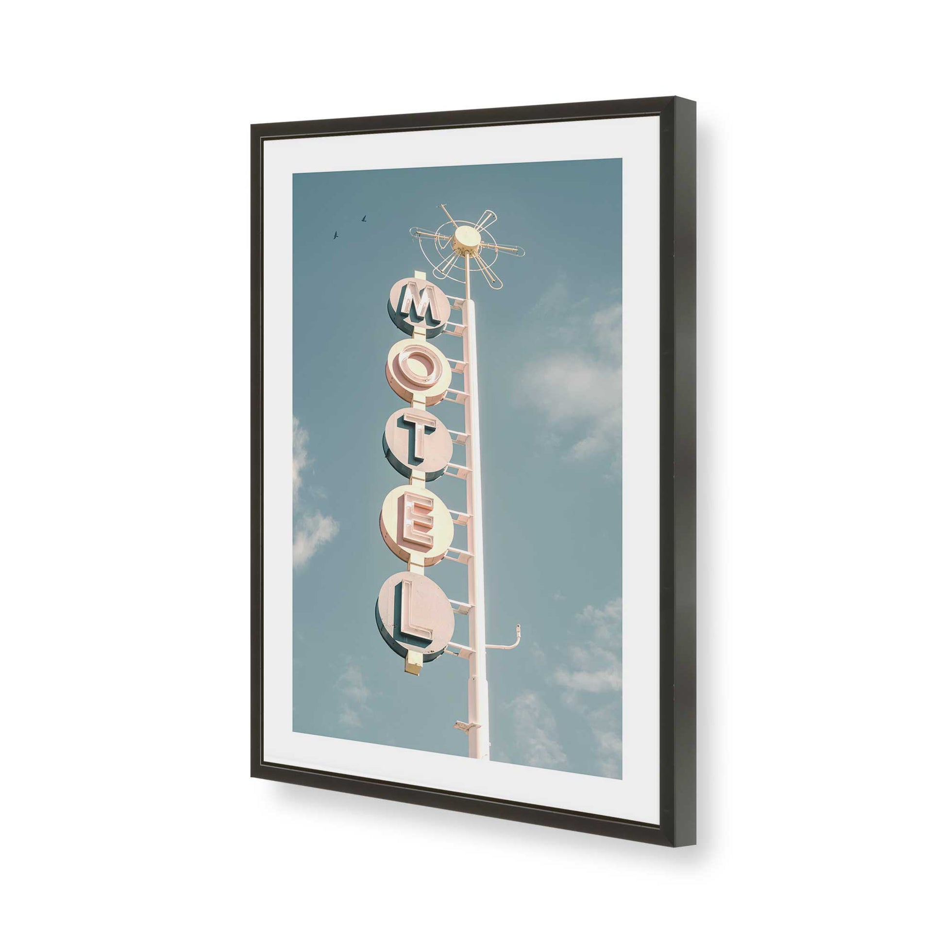 [Color:Satin Black], Picture of art in a Satin Black frame of the corner