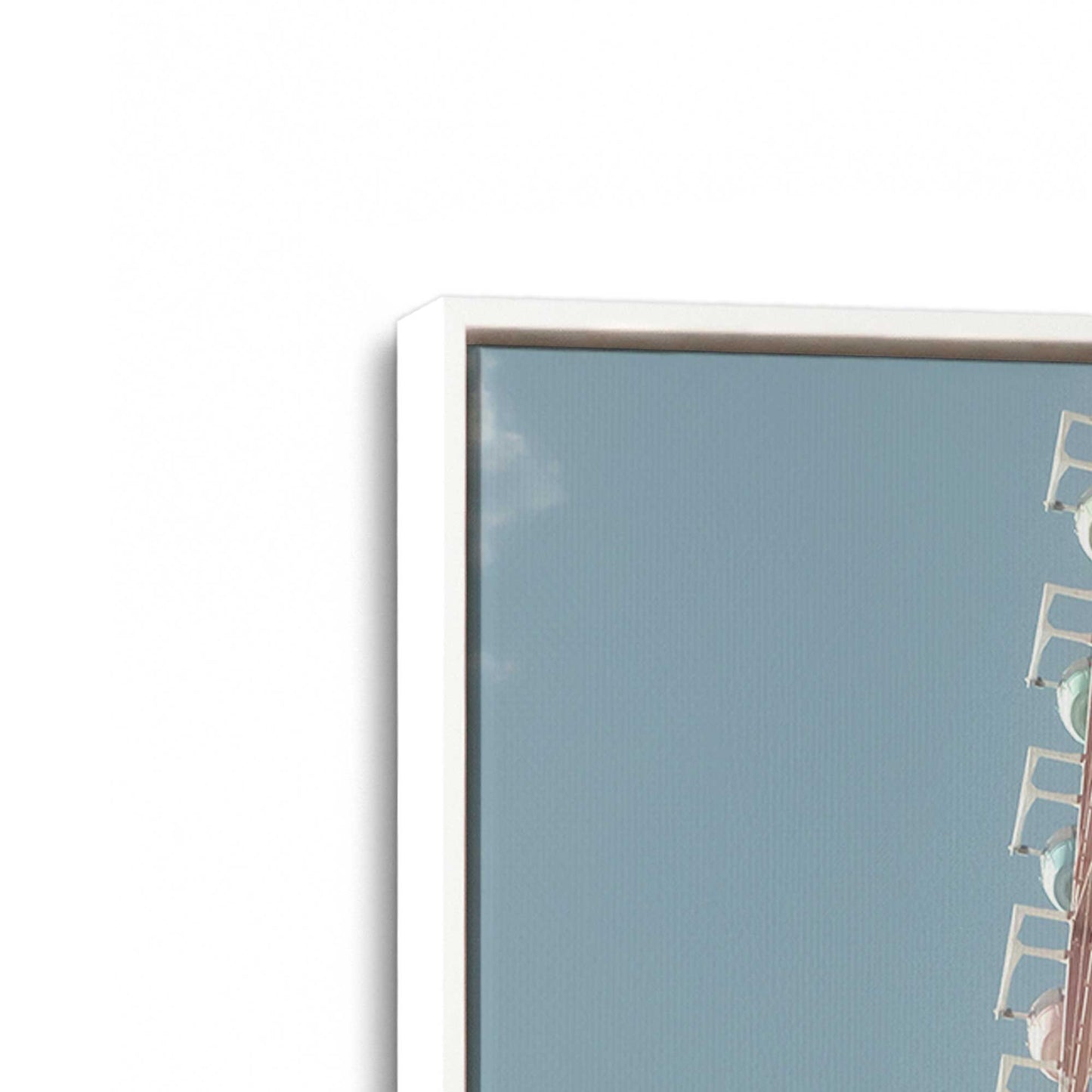 [Color:Opaque White], Picture of art in a White frame at an angle