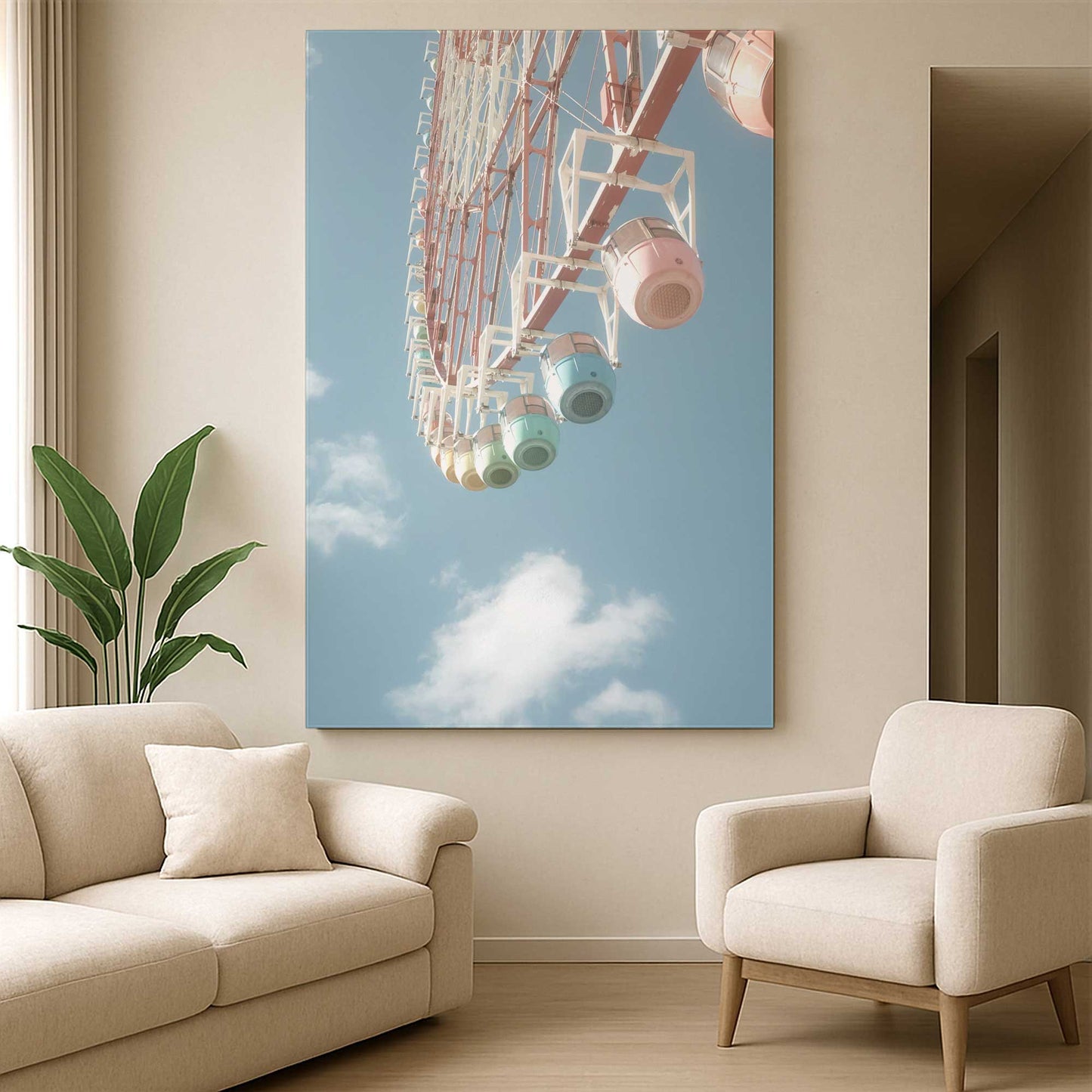 [Color:Stretched Canvas], Picture of art in a room