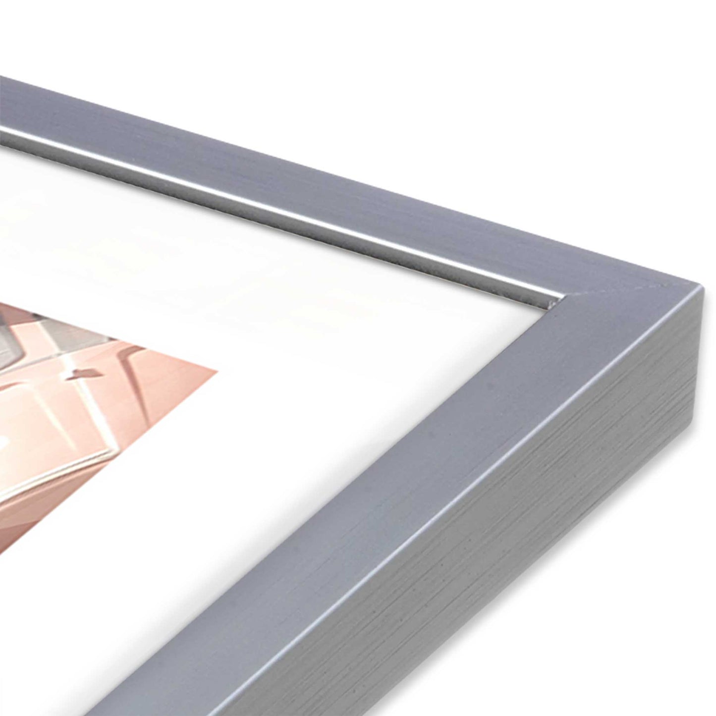 [Color:Polished Chrome], Picture of art in a Polished Chrome frame at an angle