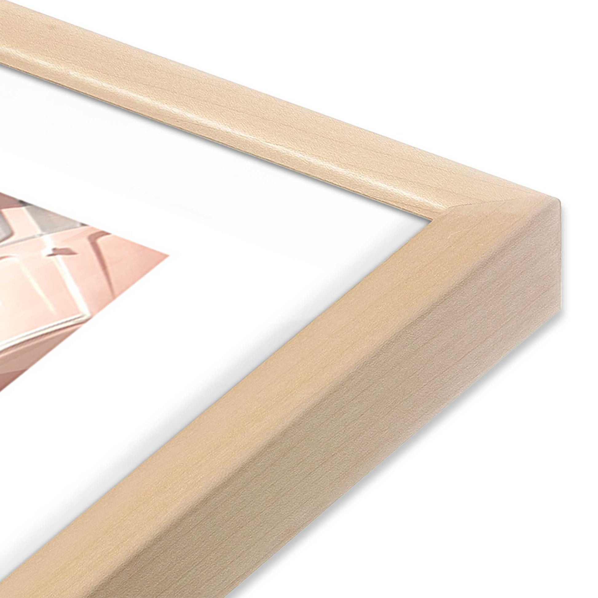 [Color:Raw Maple], Picture of art in a Raw Maple frame at an angle
