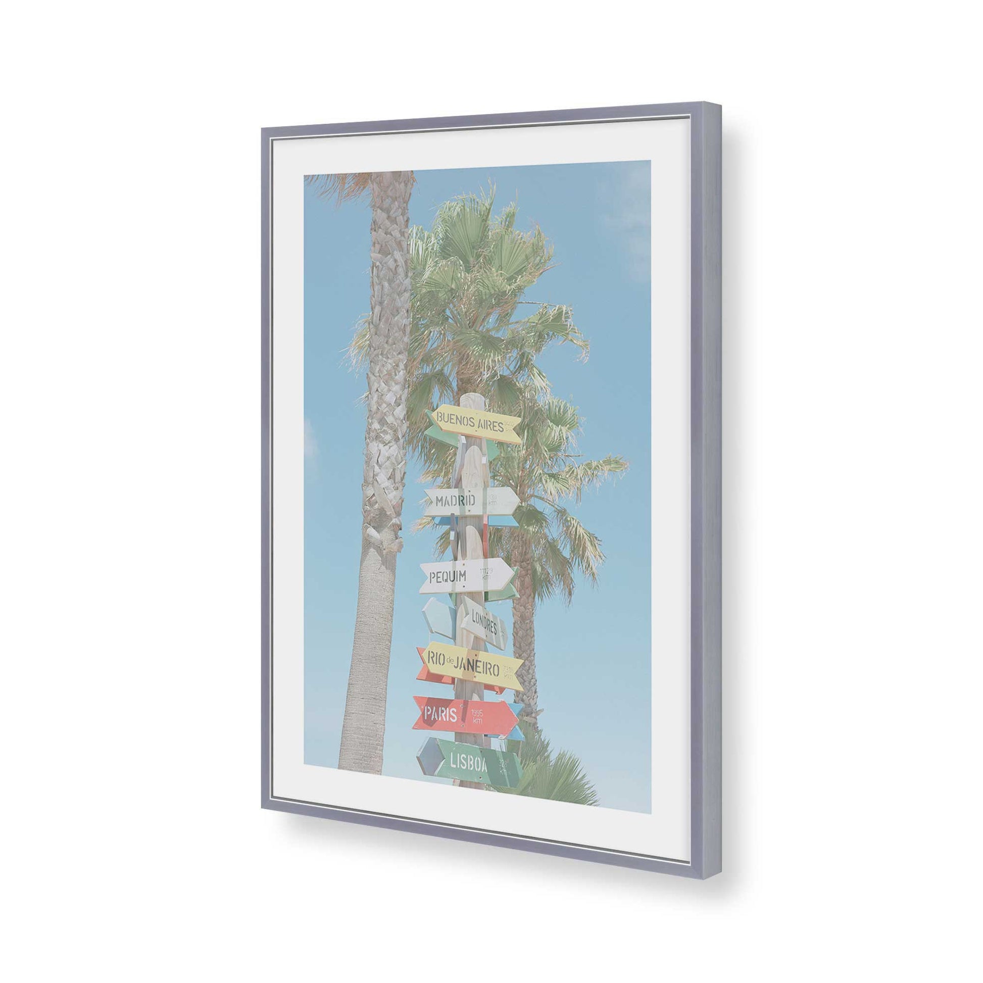 [Color:Polished Chrome], Picture of art in a Polished Chrome frame of the corner