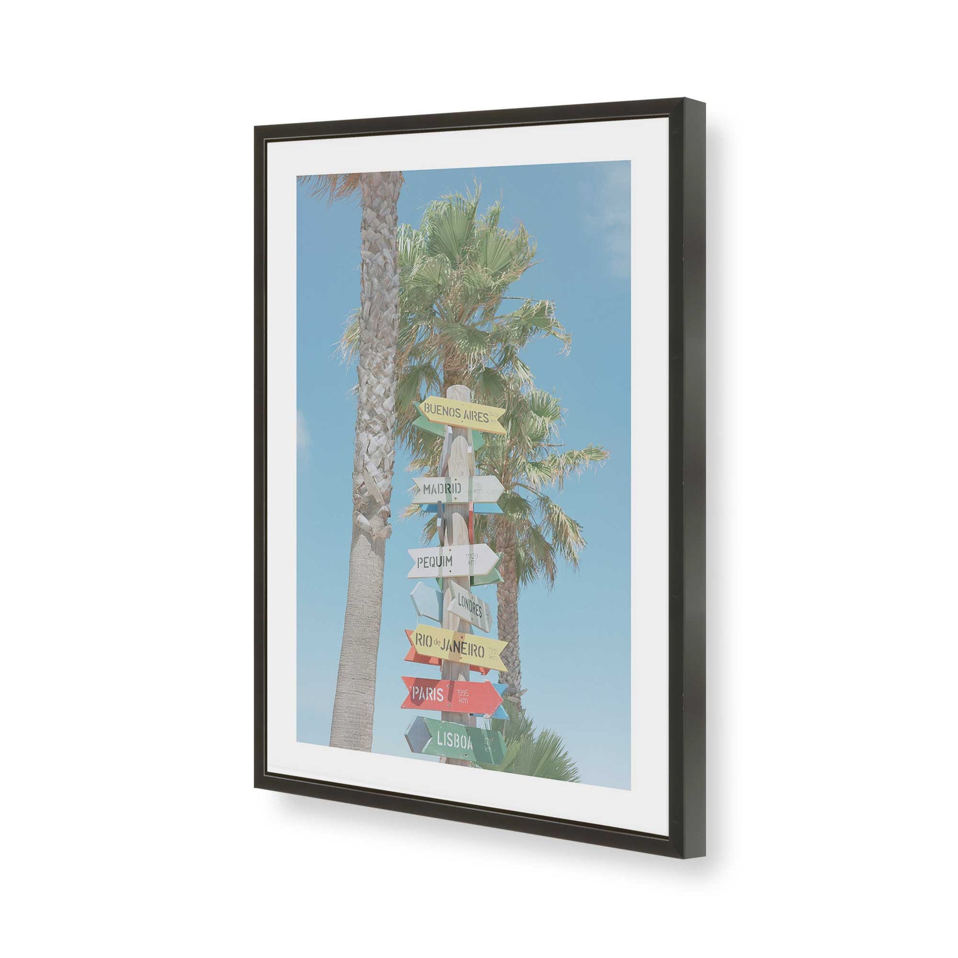 [Color:Satin Black], Picture of art in a Satin Black frame of the corner