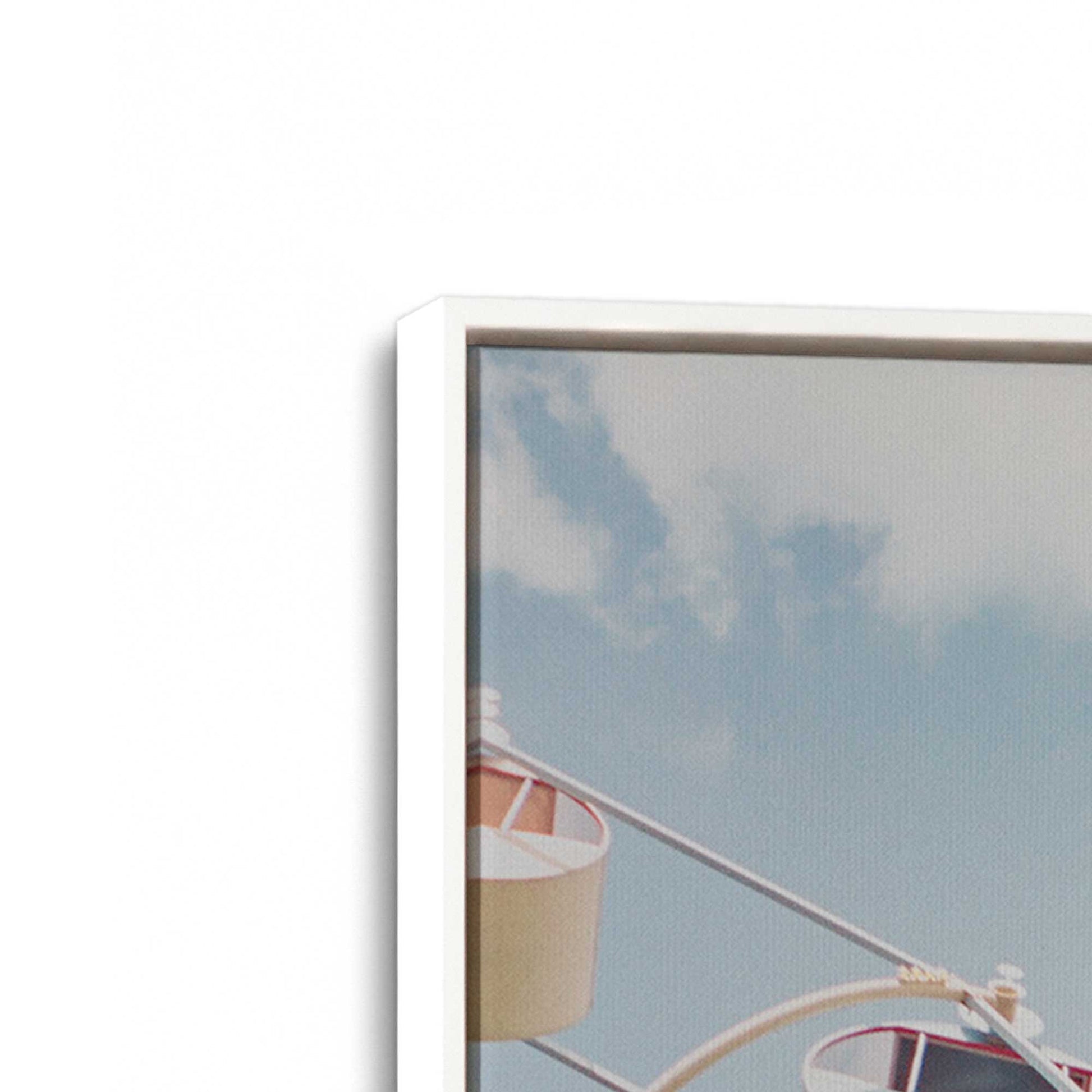 [Color:Opaque White], Picture of art in a White frame at an angle
