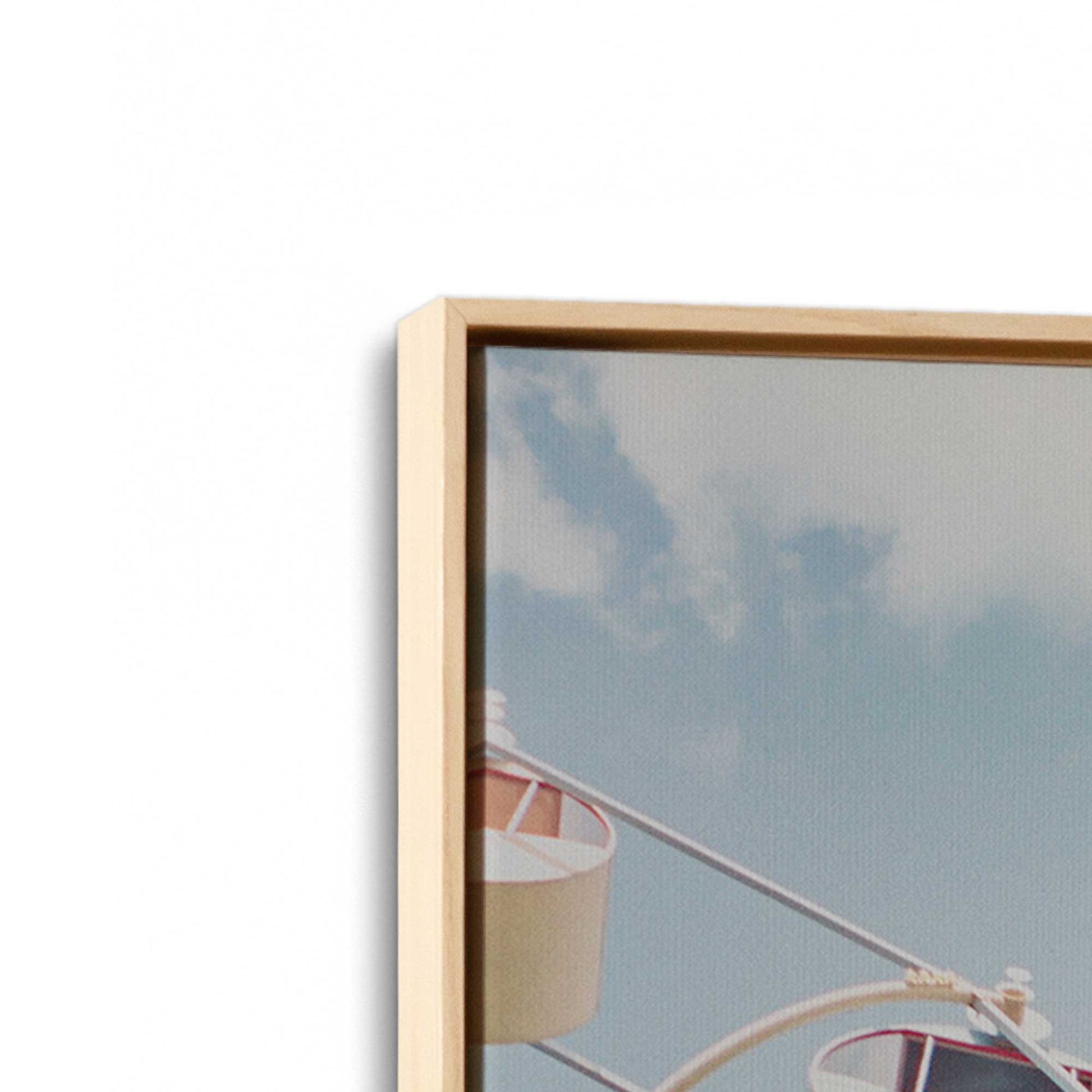 [Color:American Maple], Picture of art in a American Maple frame at an angle