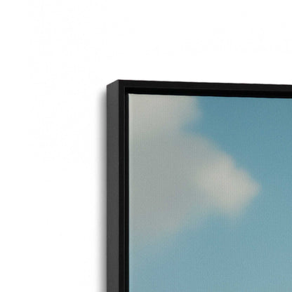 [Color:Satin Black], Picture of art in a Satin Black frame at an angle