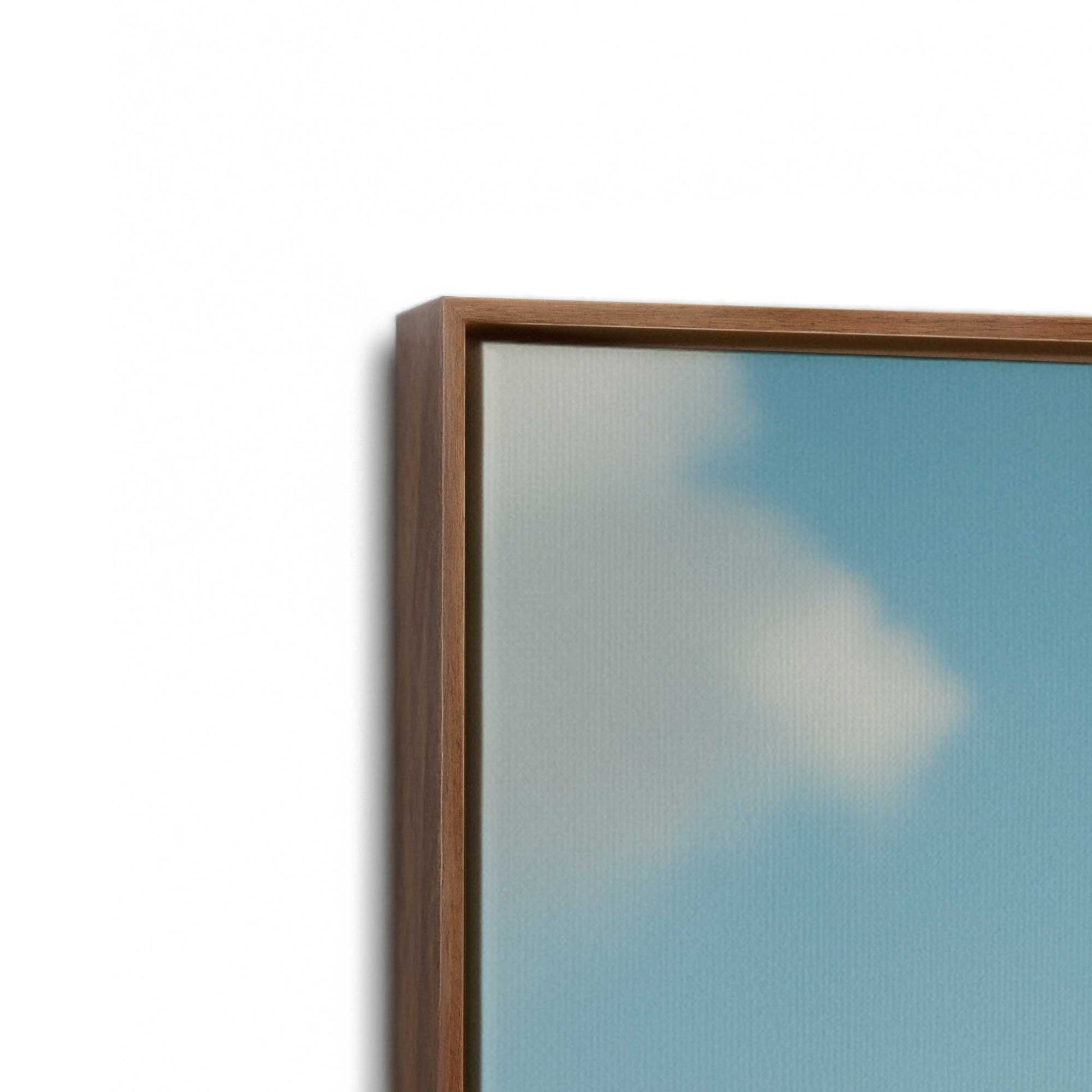 [Color:Walnut], Picture of art in a Walnut frame at an angle