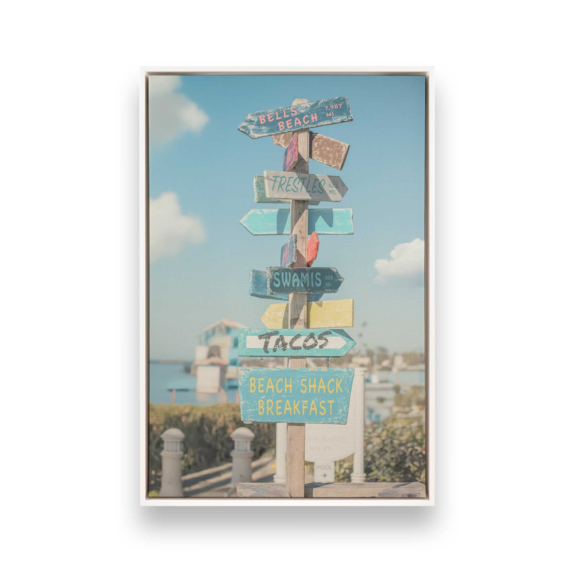 [Color:Opaque White], Picture of art in a White frame