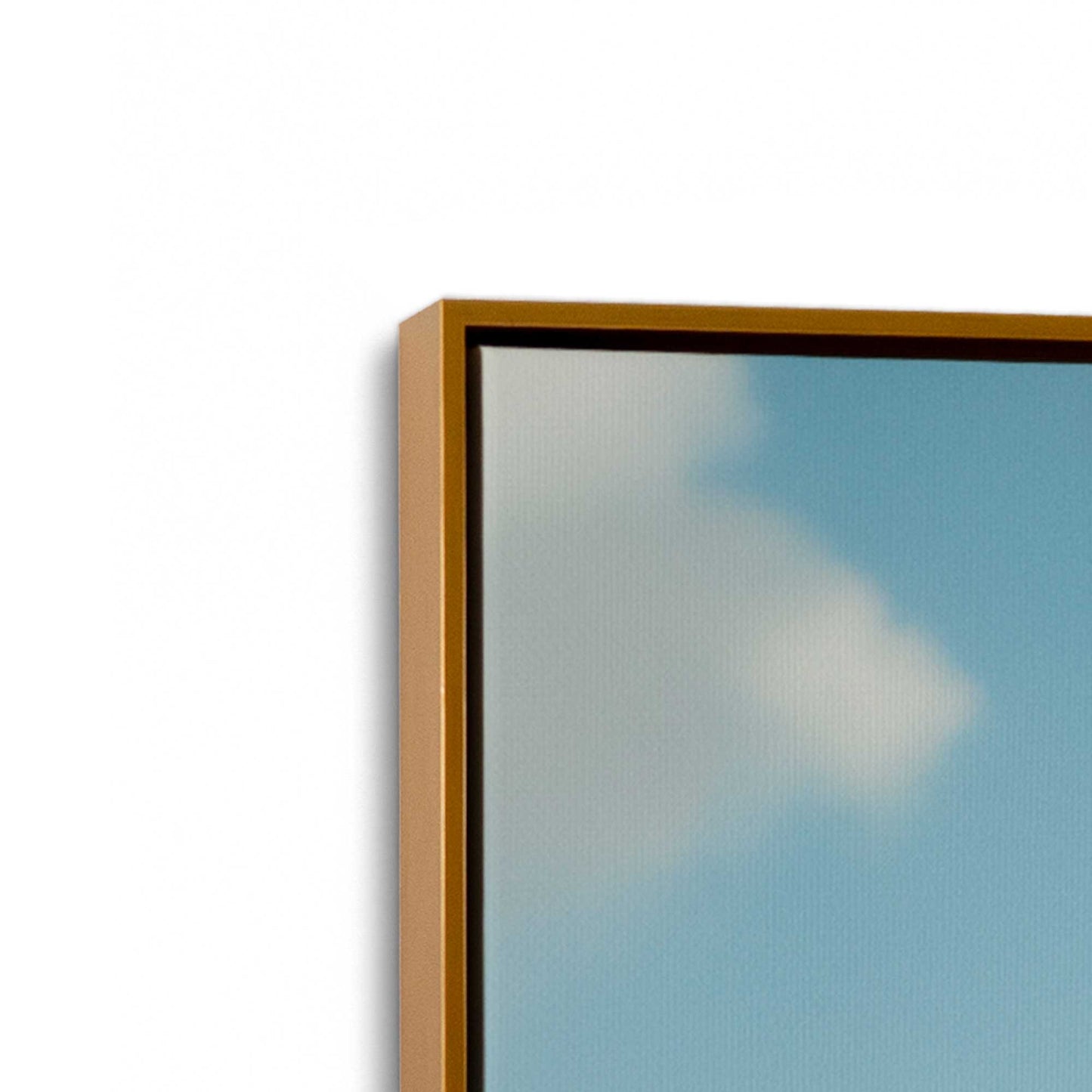 [Color:Polished Gold], Picture of art in a Polished Gold frame at an angle